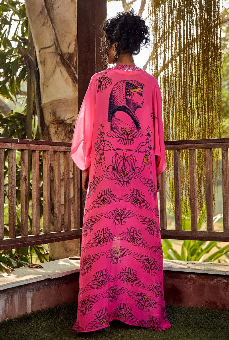 Thumbnail preview #2 for Hot Pink Bikini with Kaftan