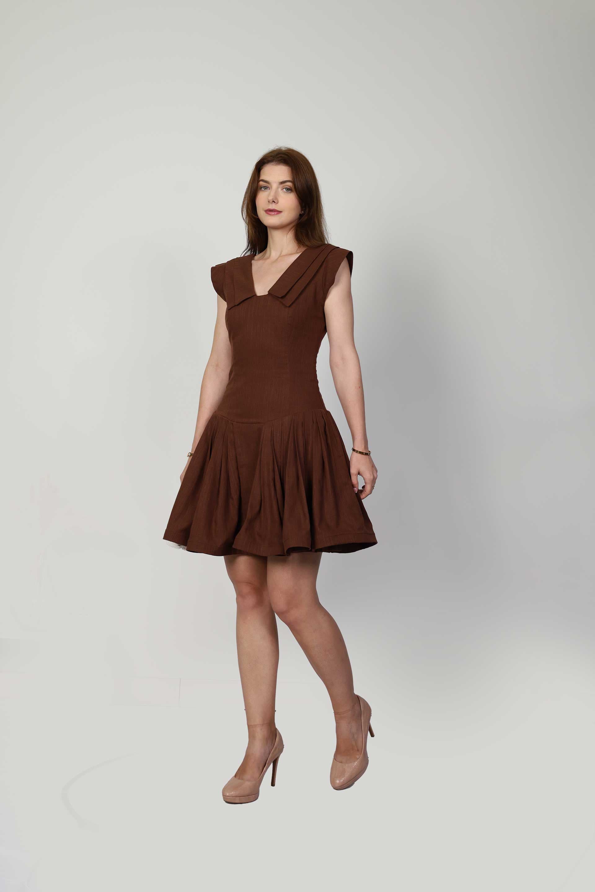 Thumbnail preview #3 for TIFFANY DRESS BROWN