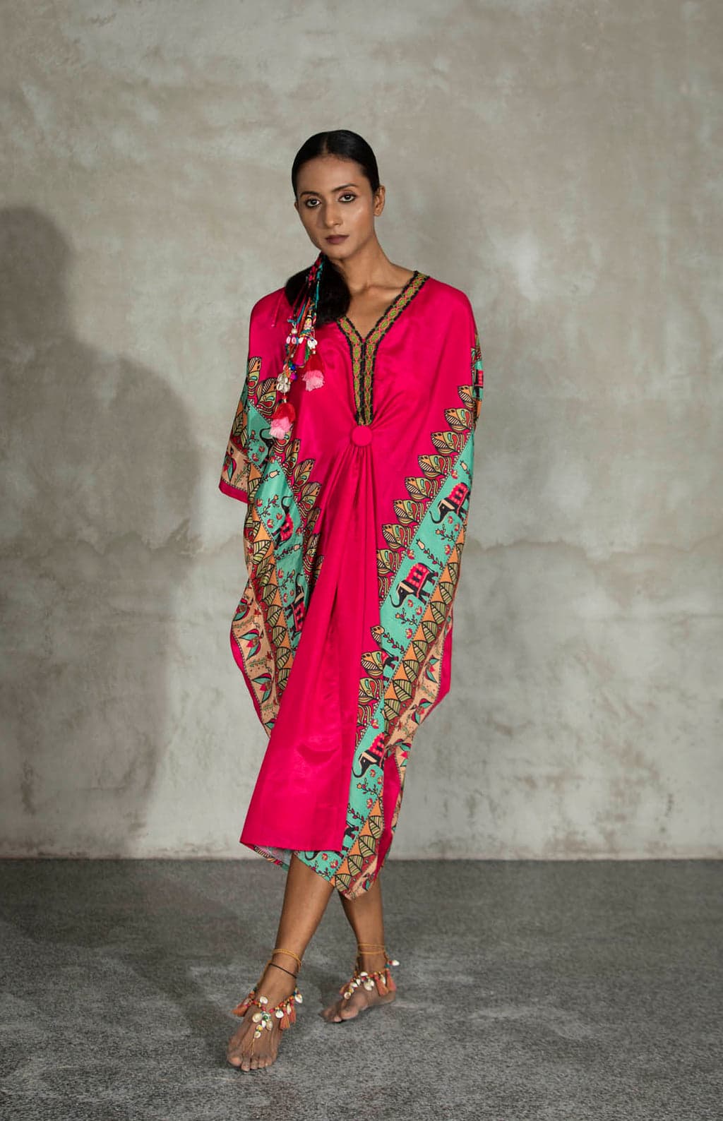 Thumbnail preview #2 for Imara Knotted Kaftan Dress