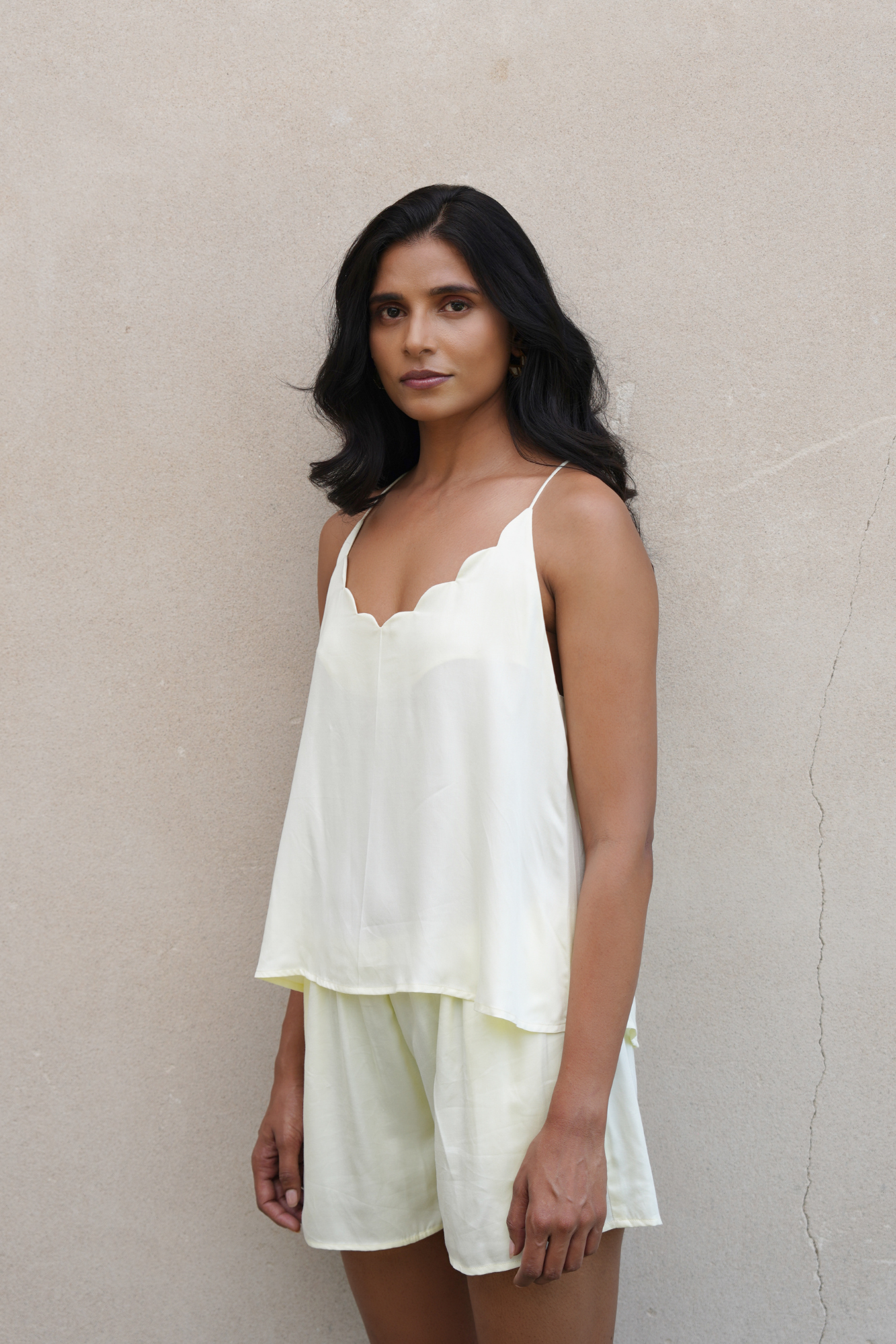 Thumbnail preview #0 for Ivory Yellow Camisole Top