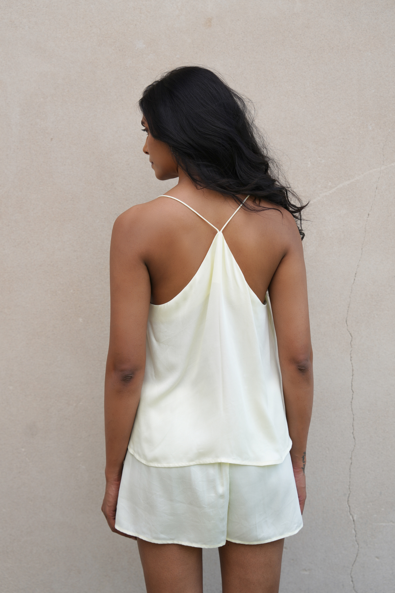 Thumbnail preview #1 for Ivory Yellow Camisole Top