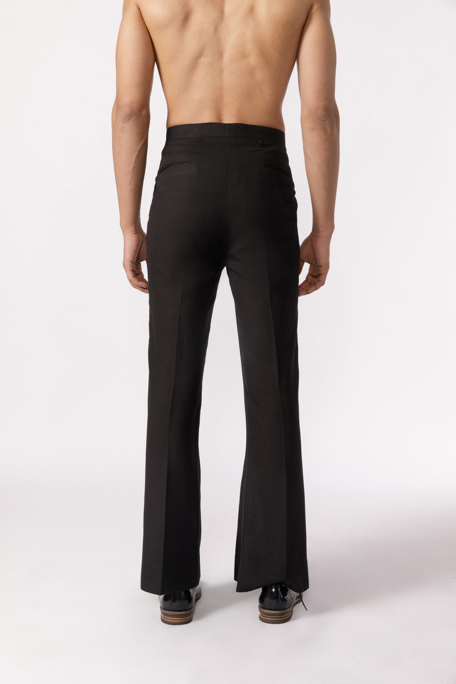 Thumbnail preview #2 for Wide leg pleated pants ( black)