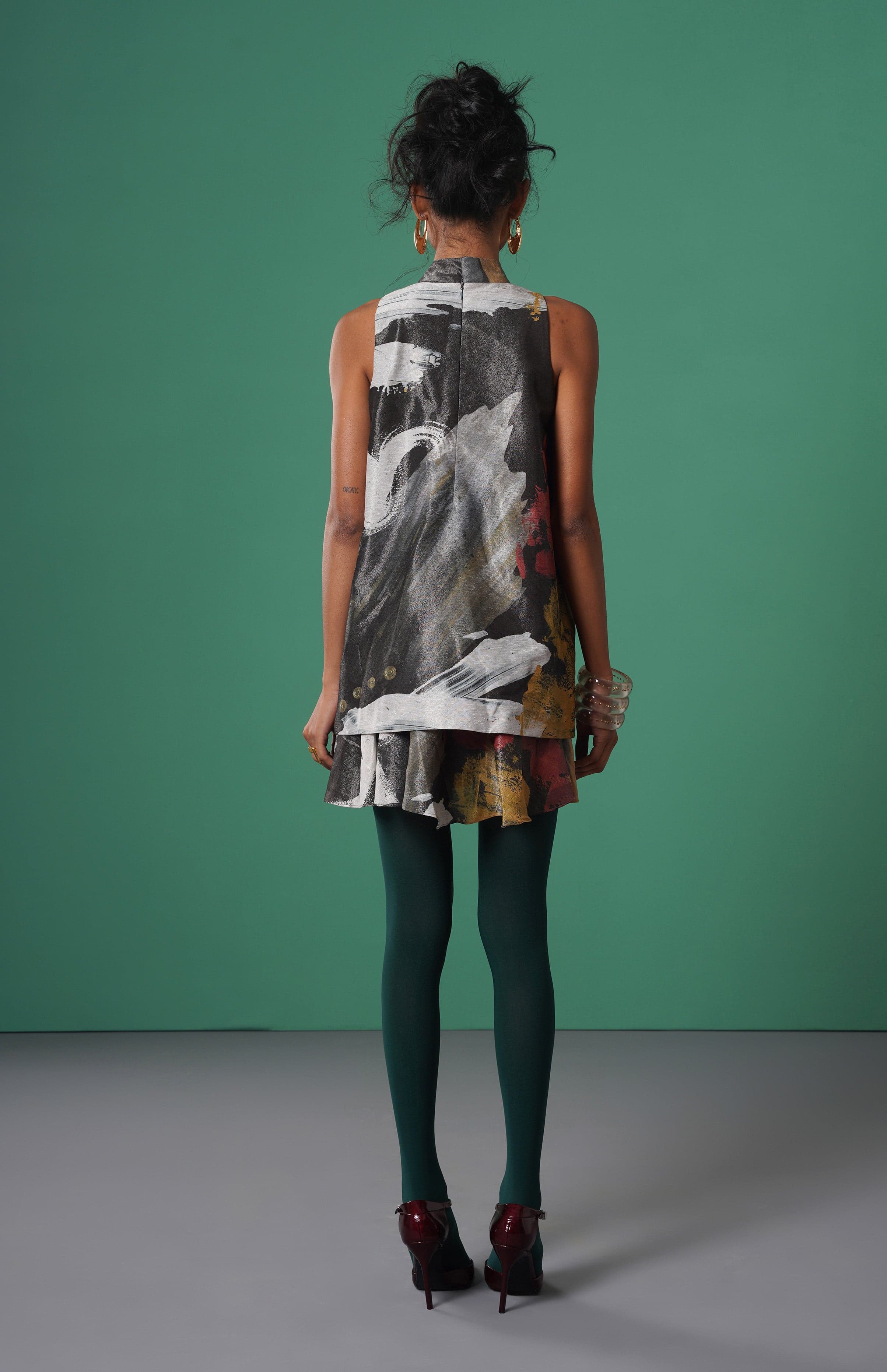 Thumbnail preview #2 for Ecru Short Dress