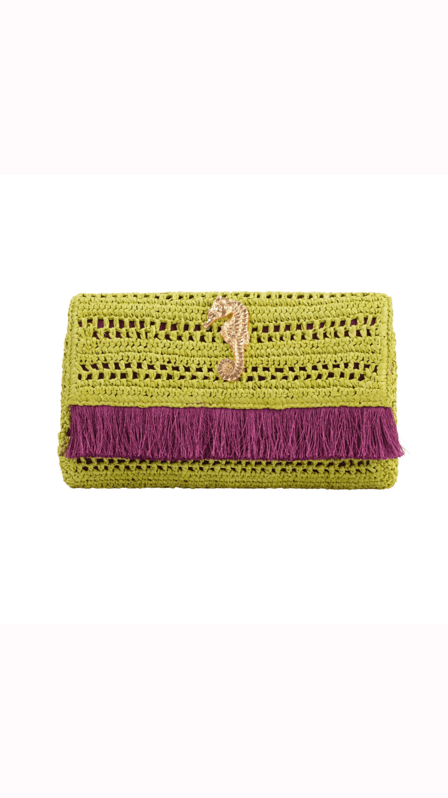 Thumbnail preview #4 for Slim Real Raffia Clutch