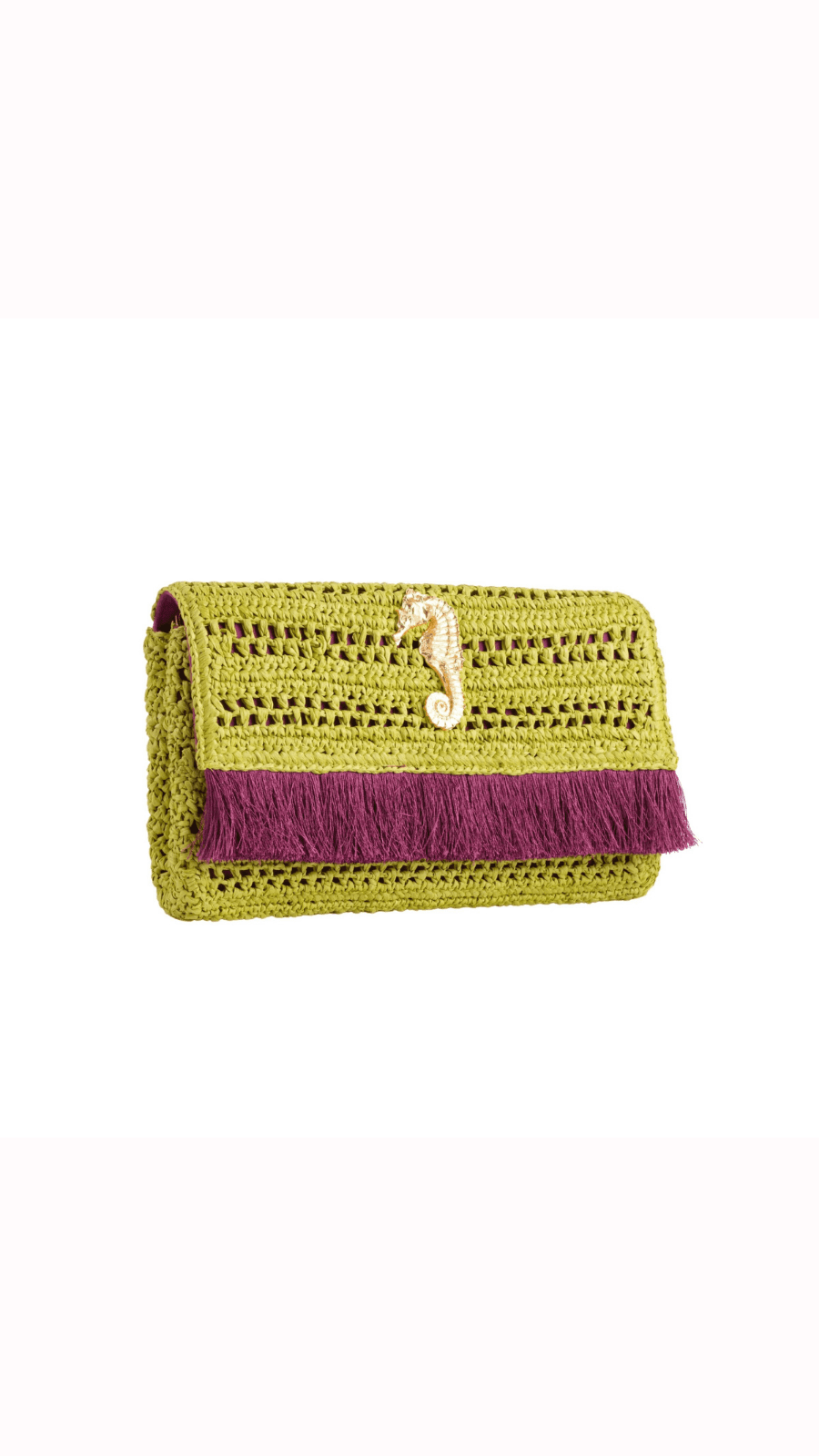 Thumbnail preview #1 for Slim Real Raffia Clutch