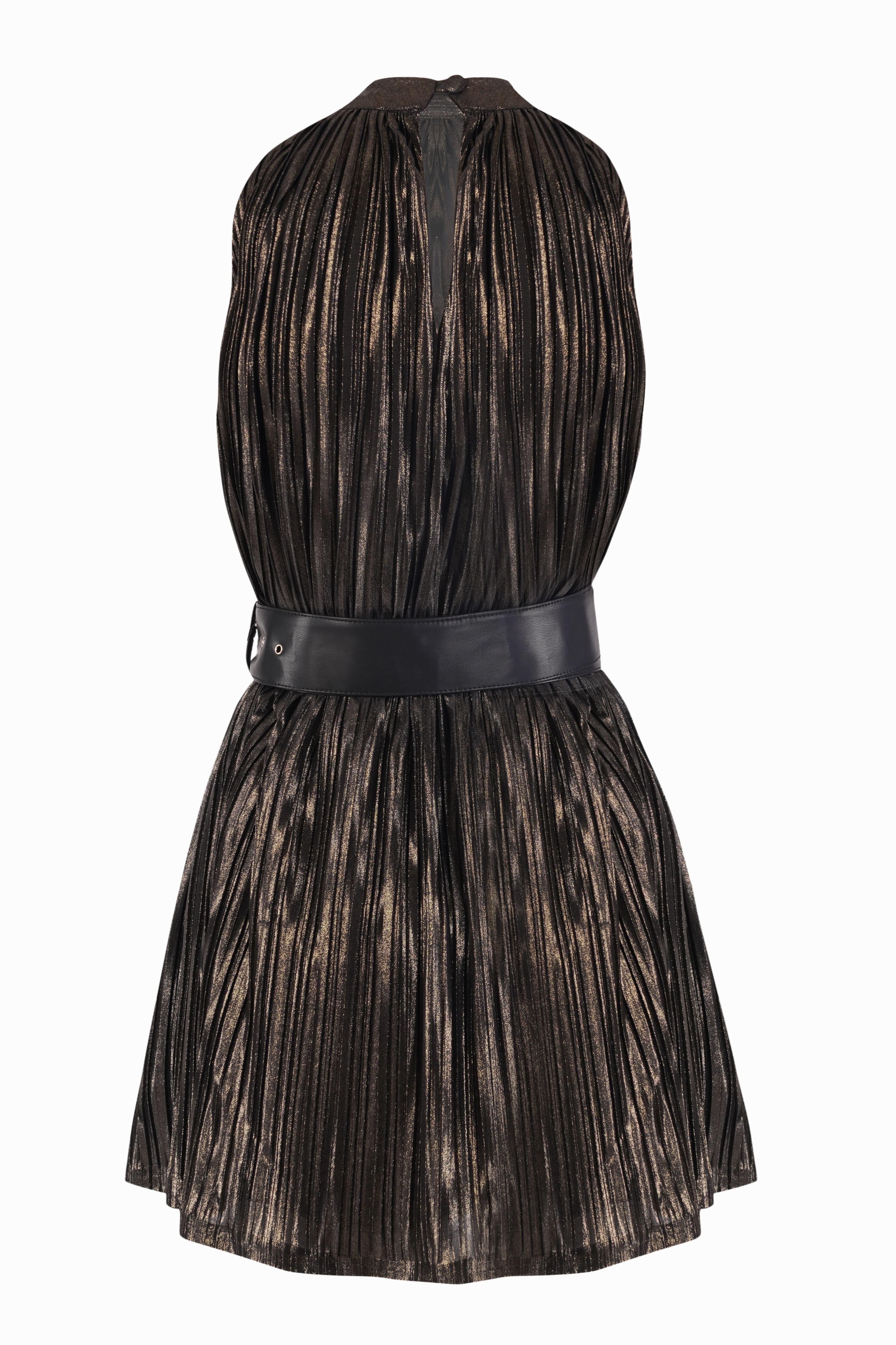 Thumbnail preview #8 for FLAVIA Gold Pleated Dress