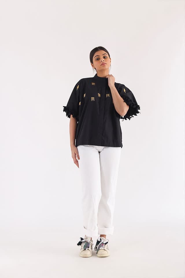 Thumbnail preview #3 for Sway Sleeve Kimono Shirt