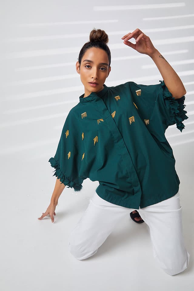 Thumbnail preview #1 for Sway Sleeve Kimono Shirt