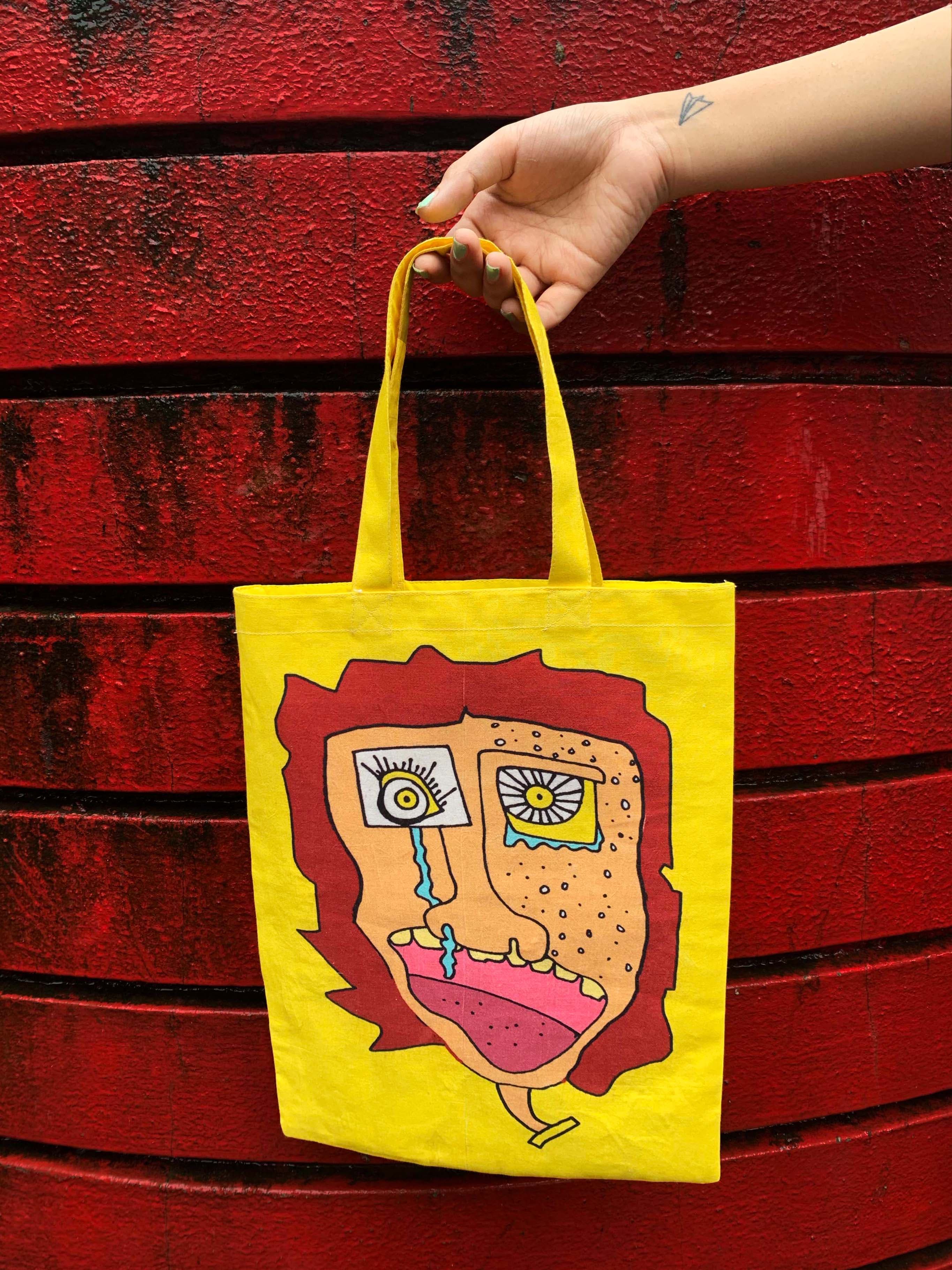 Thumbnail preview #2 for CRYING RAJU TOTE BAG [UNISEX]