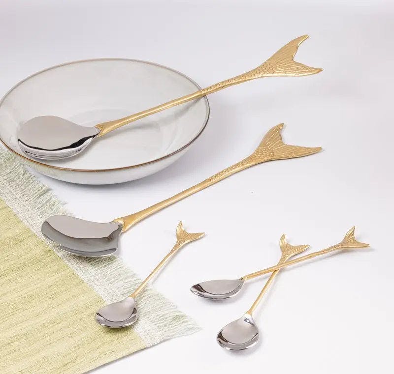 Thumbnail preview #1 for Mermaid Salad Server Set