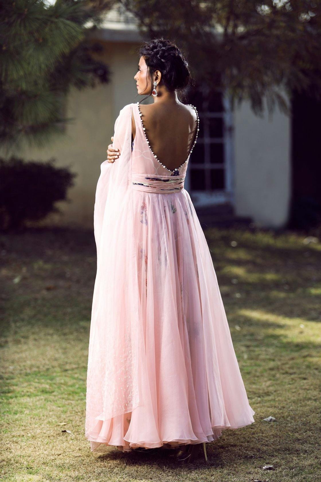 Thumbnail preview #1 for Blush slit anarkali