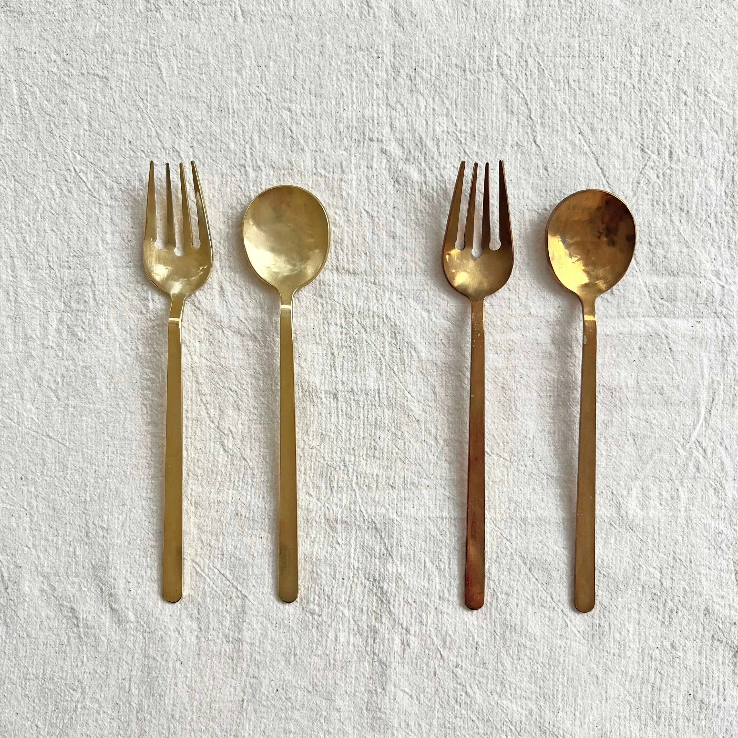 Thumbnail preview #10 for Pure Brass Cutlery Set