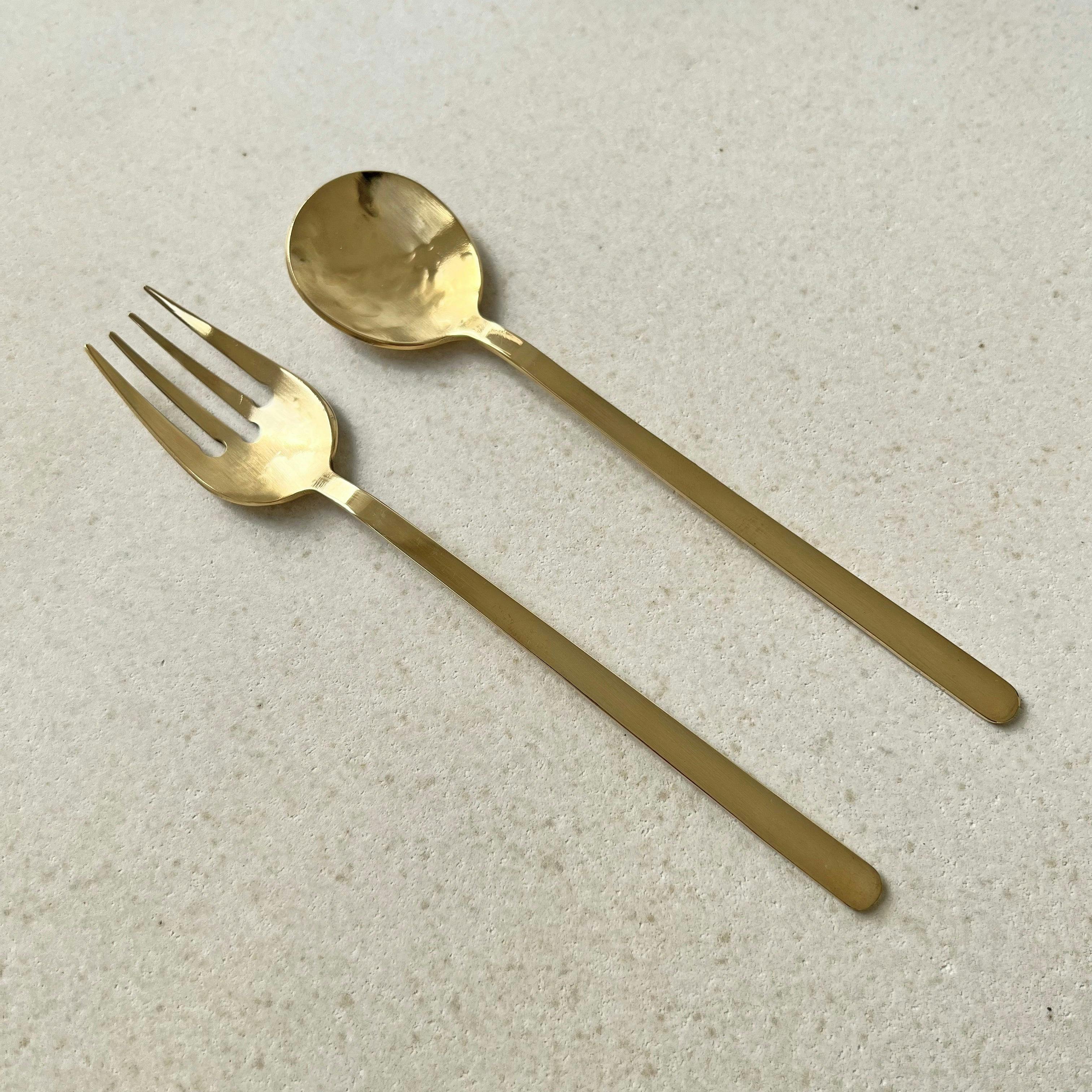 Thumbnail preview #3 for Pure Brass Cutlery Set