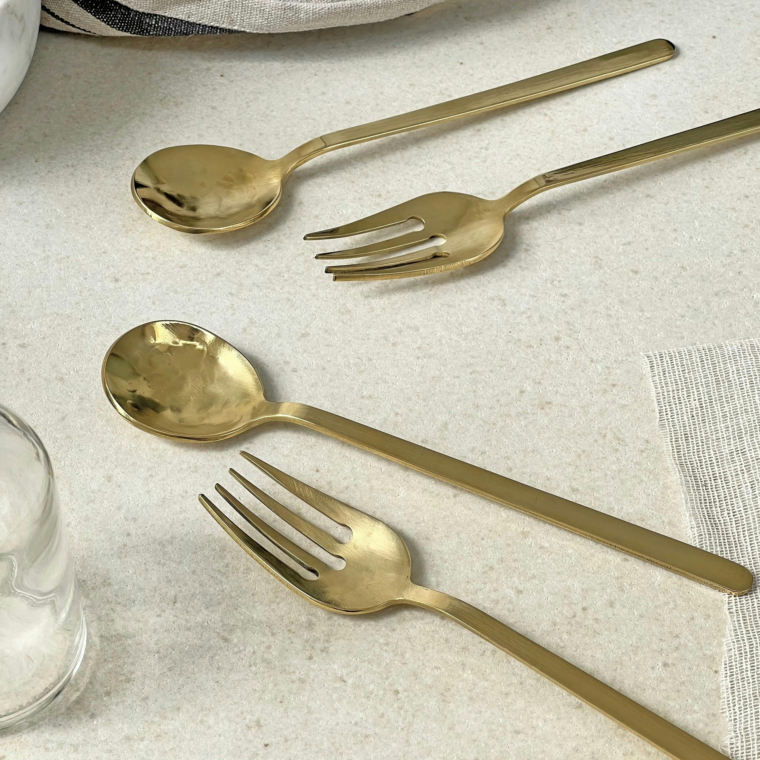 Thumbnail preview #5 for Pure Brass Cutlery Set