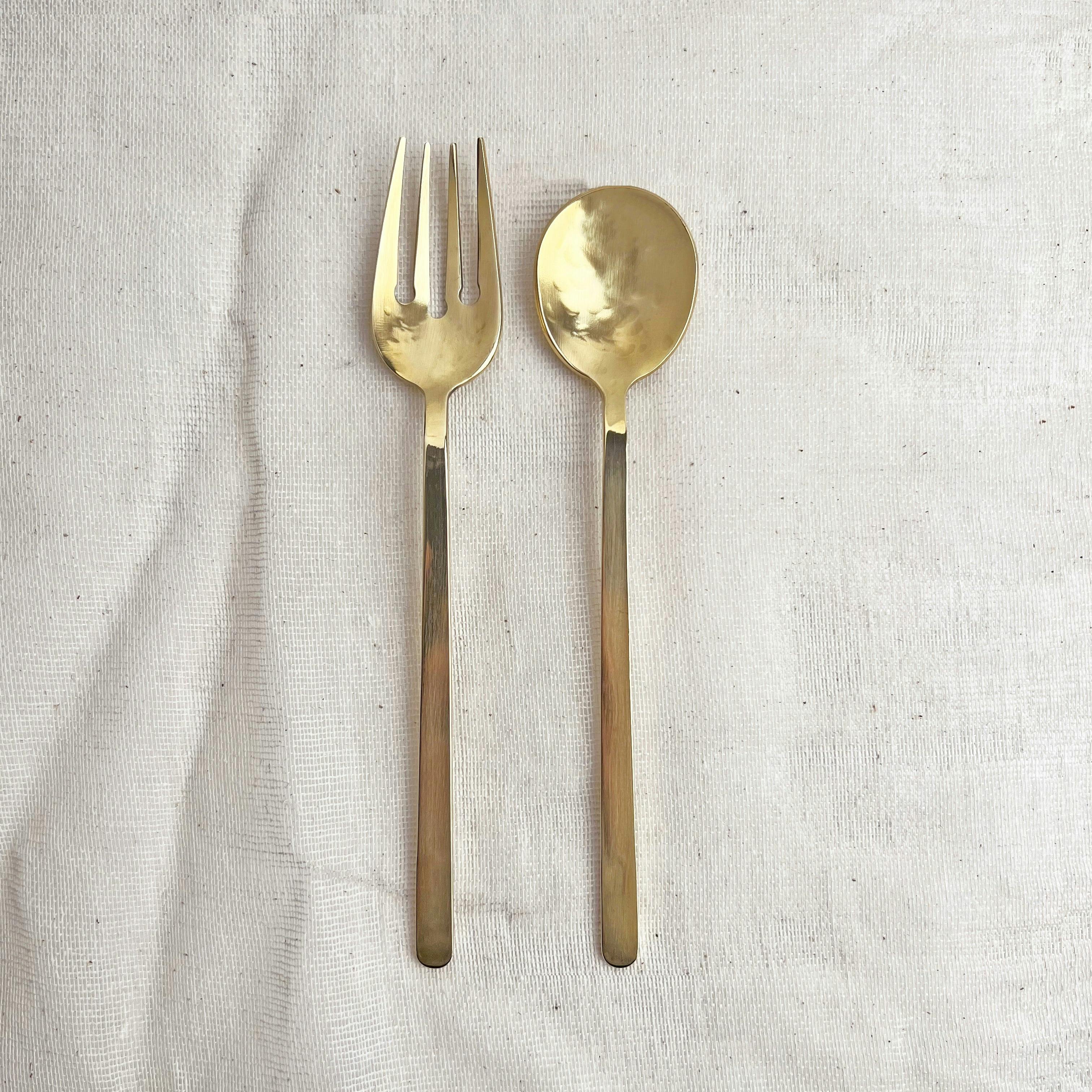 Thumbnail preview #0 for Pure Brass Cutlery Set