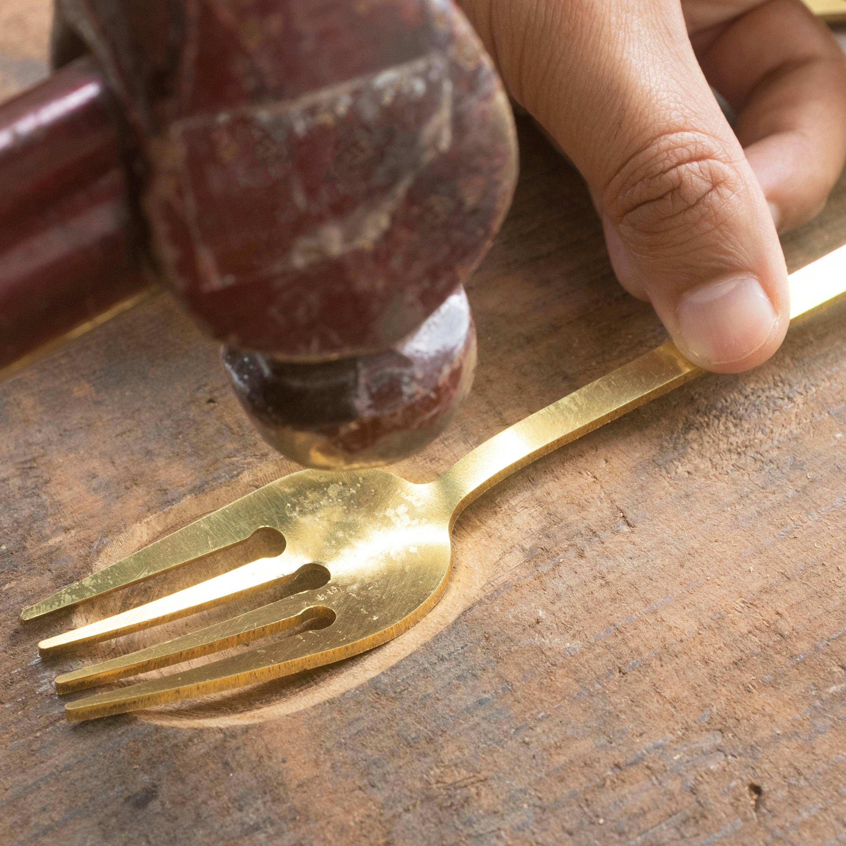 Thumbnail preview #12 for Pure Brass Cutlery Set