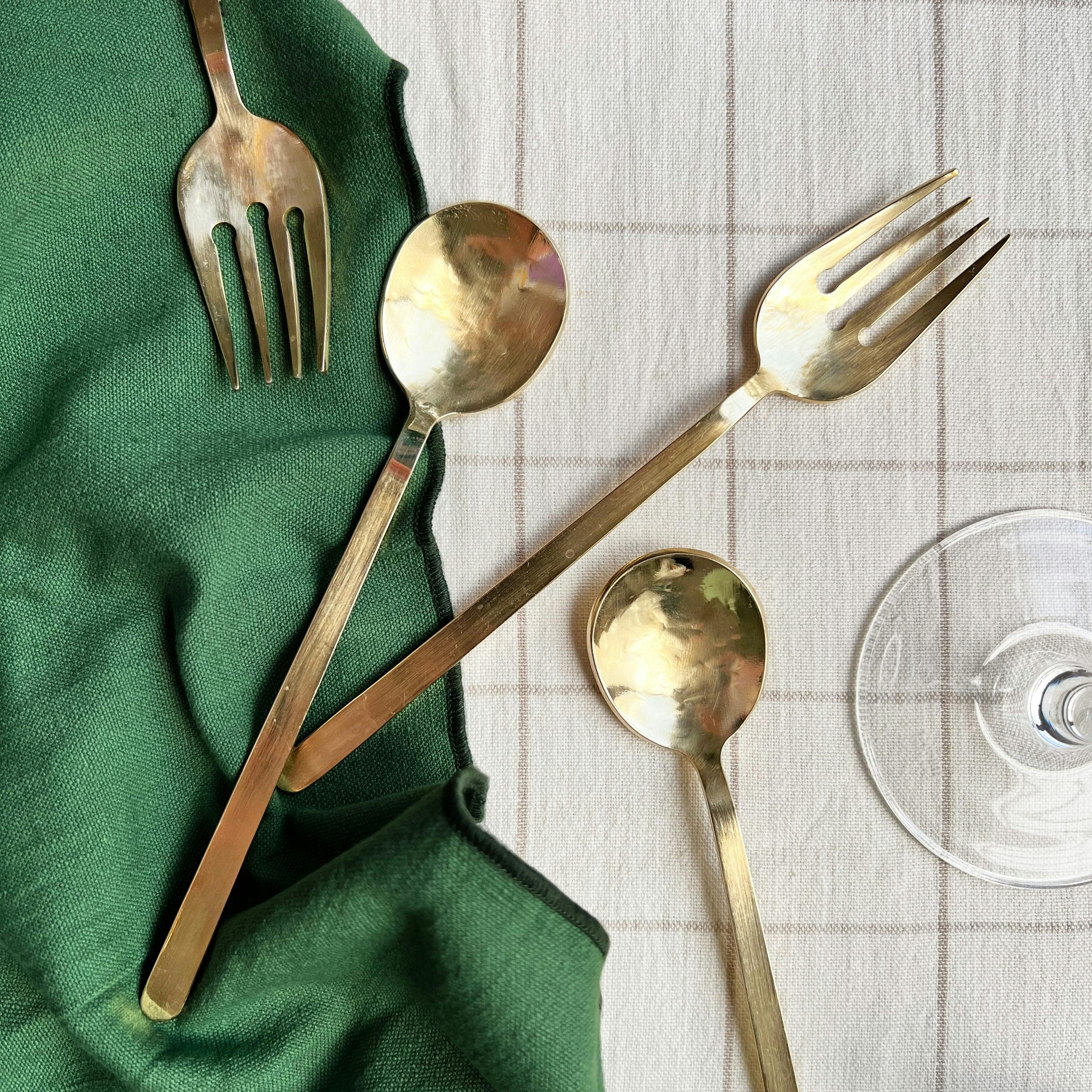 Thumbnail preview #9 for Pure Brass Cutlery Set