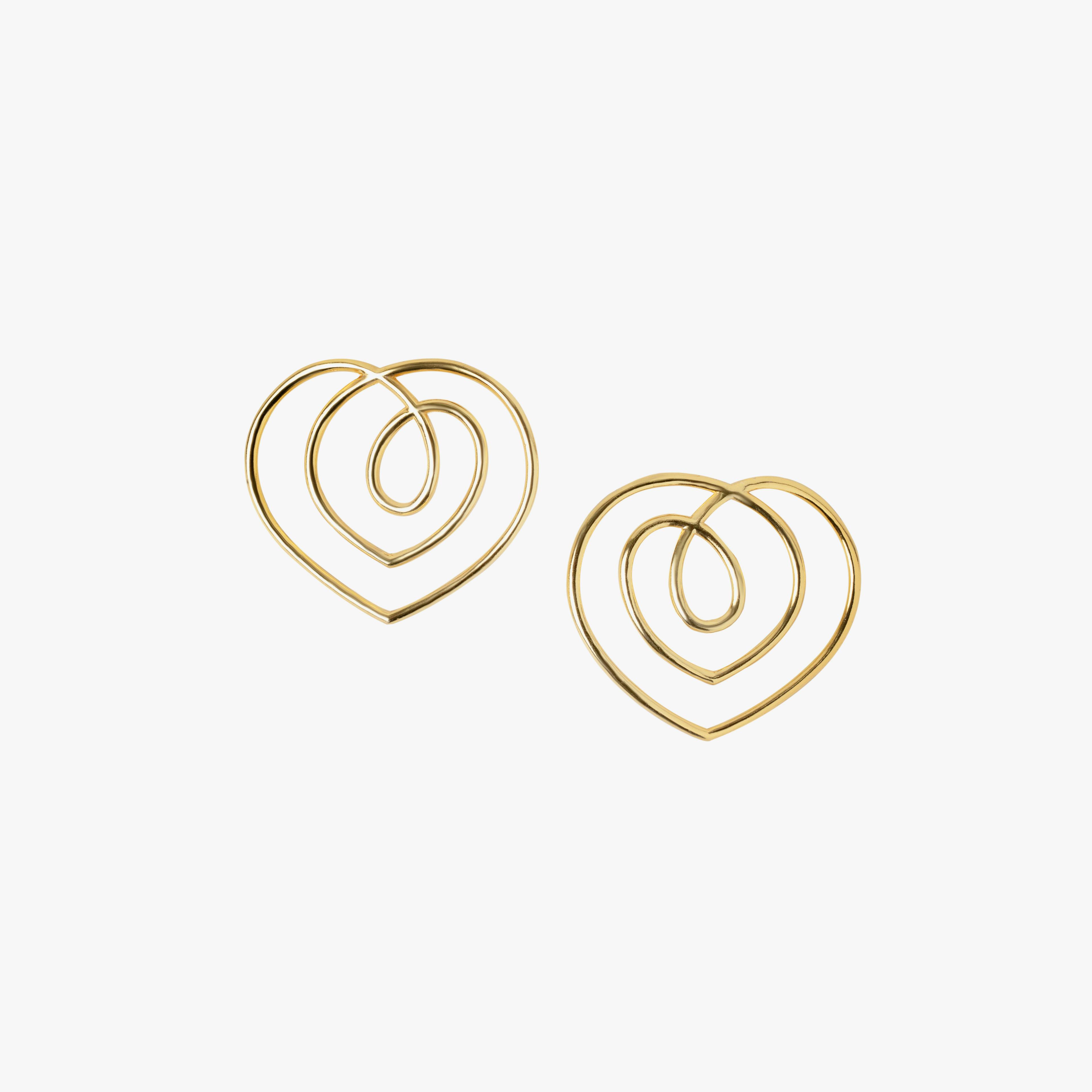 Thumbnail preview #1 for BEAU EARRINGS GOLD TONE