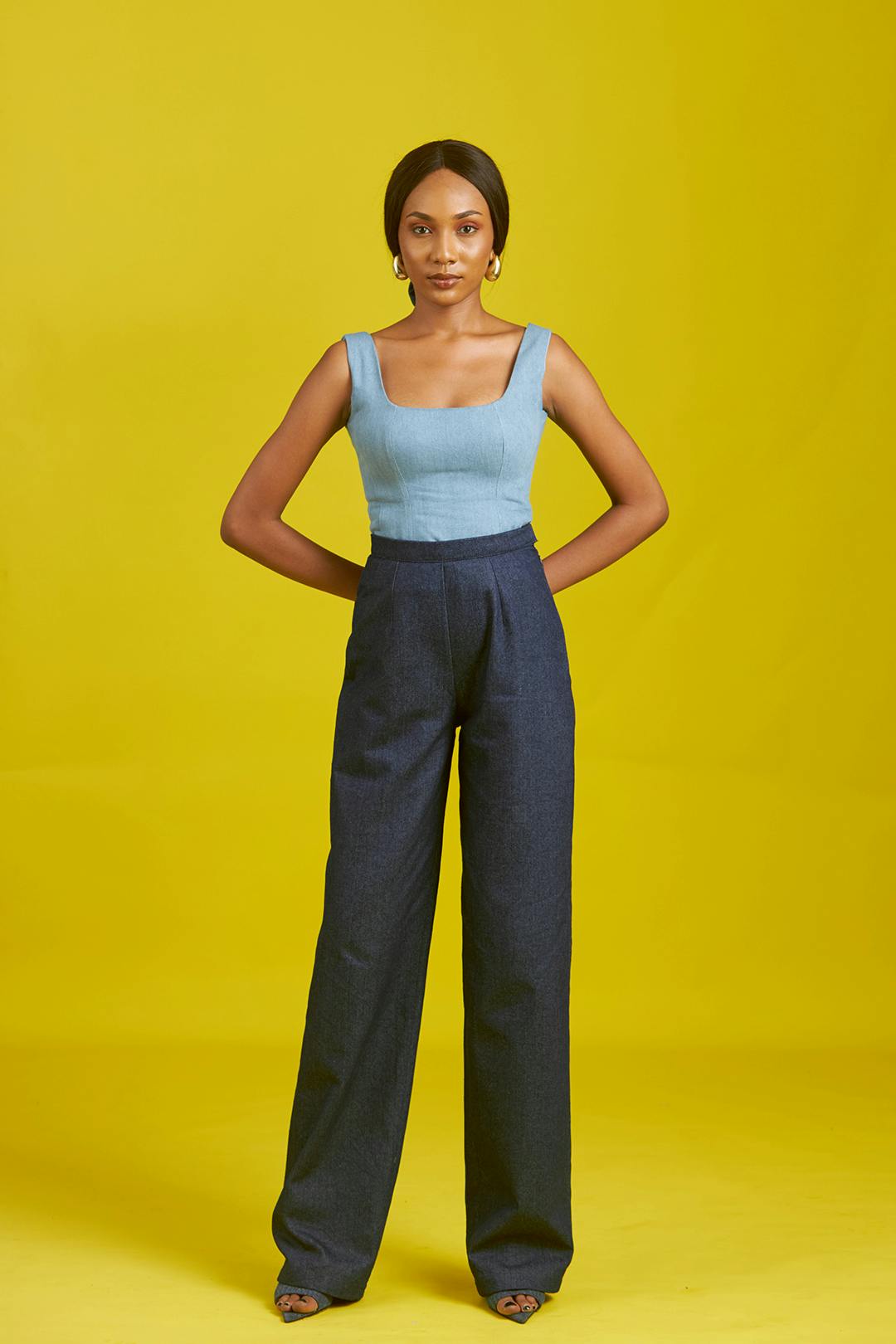 Amaka Denim Pants, a product by M.O.T