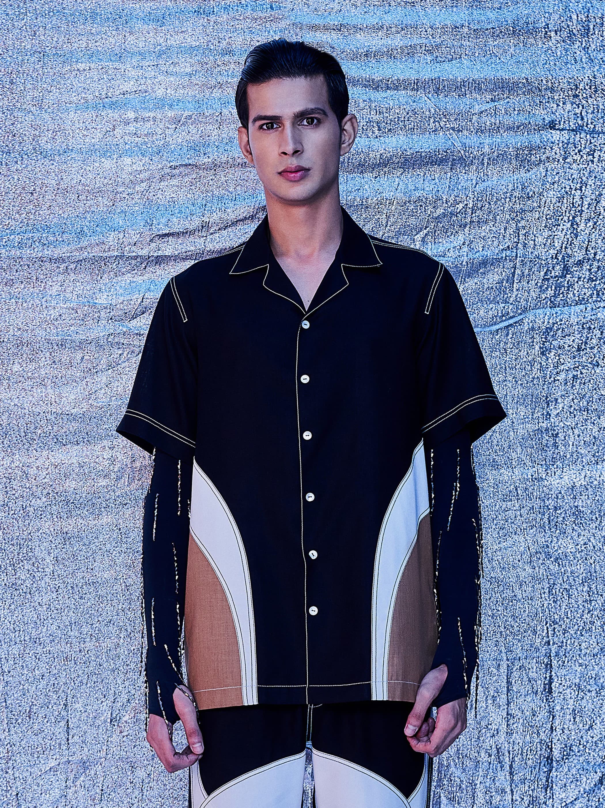 Cut And Sew Resort Shirt, a product by Line Outline