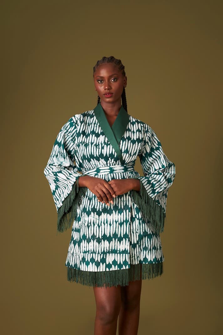 Kwelaku Agozie Fringe Blazer Dress, a product by KWELAKU