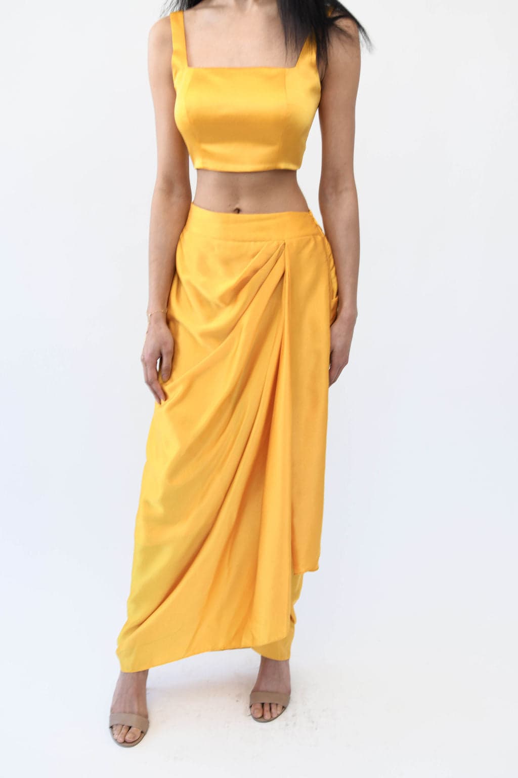 Thumbnail preview #0 for Mango Satin Drape Skirt