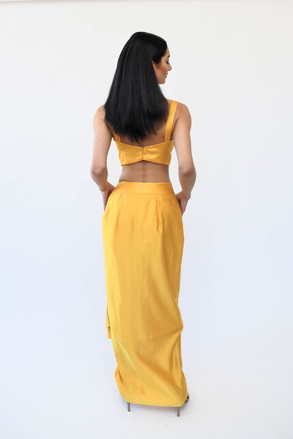 Thumbnail preview #1 for Mango Satin Drape Skirt