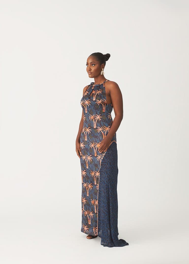 Udo halter maxi dress, a product by KWELAKU