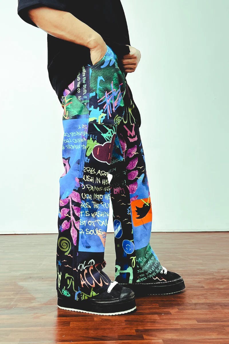 Thumbnail preview #5 for Graffiti Black Denim