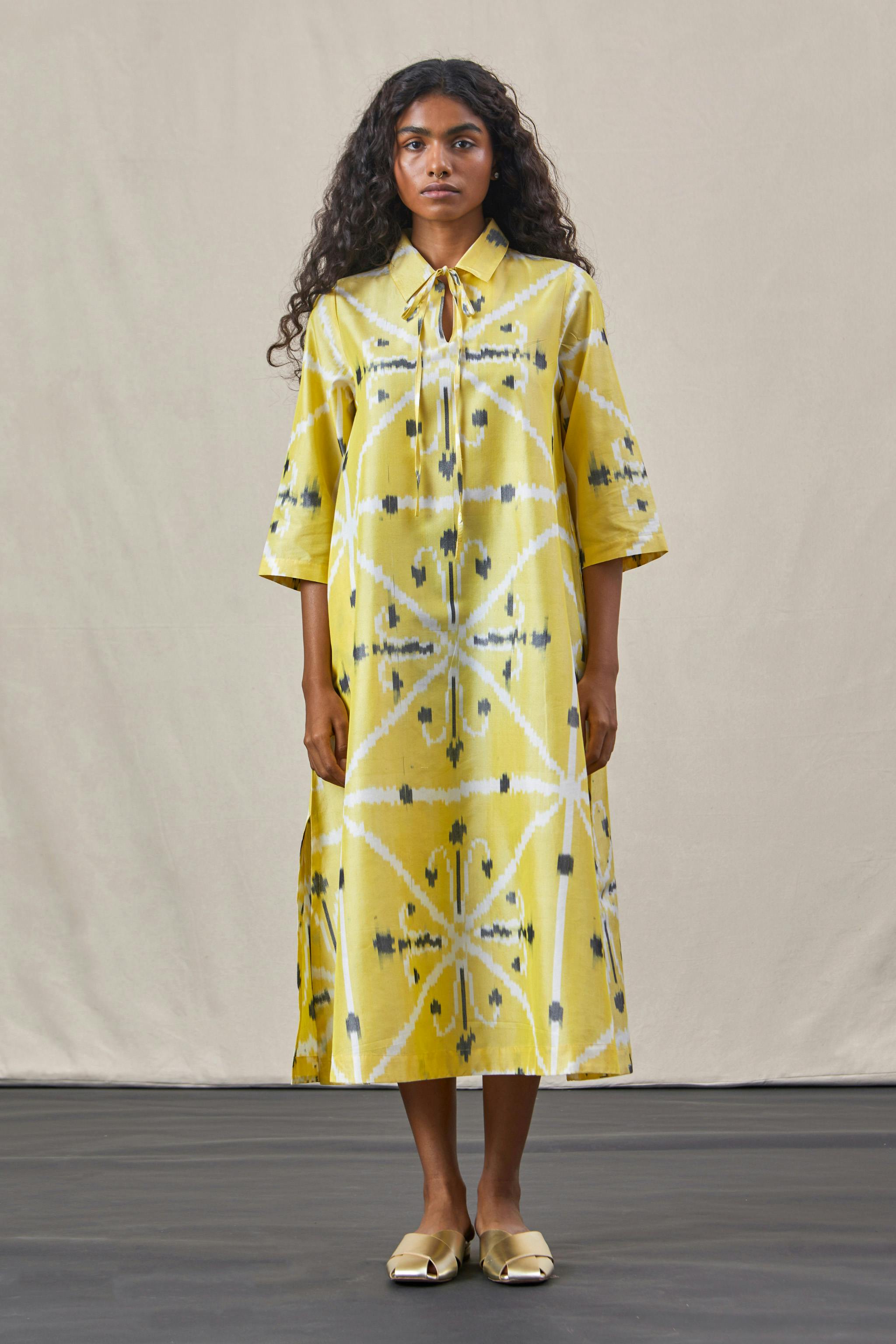 Thumbnail preview #0 for Kulaku - Ikat Dress Yellow