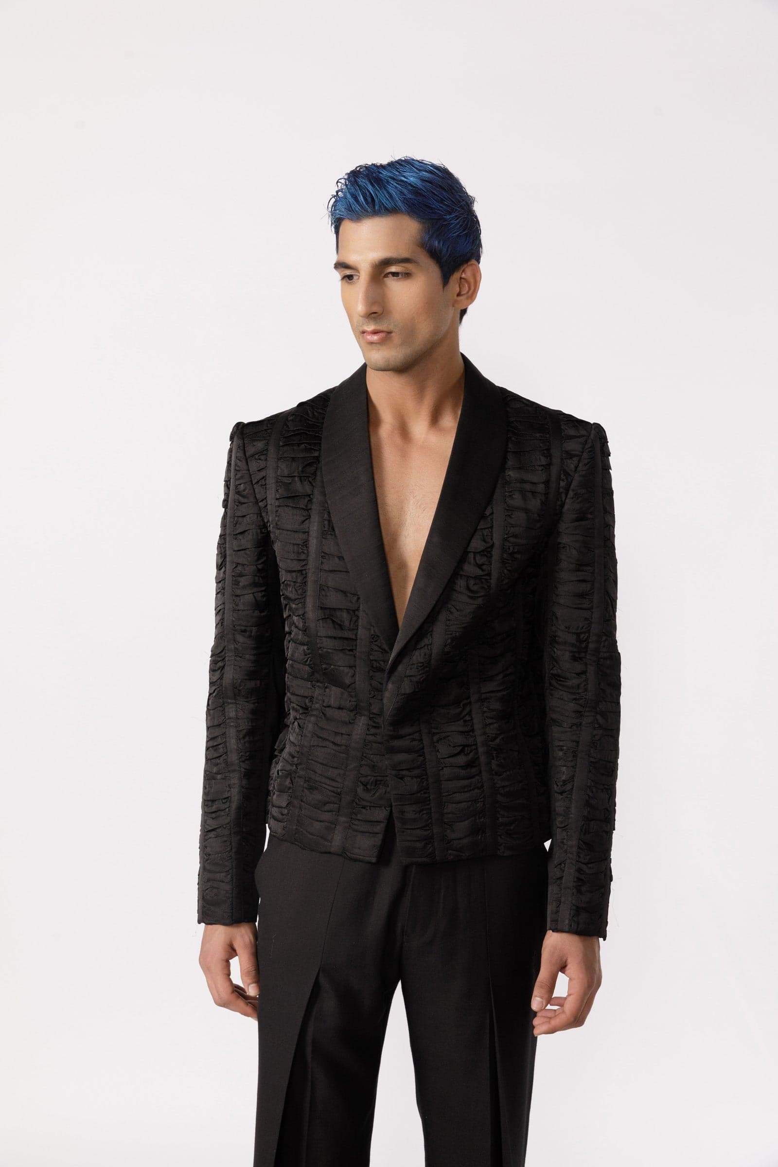 Thumbnail preview #1 for Ruched cropped blazer