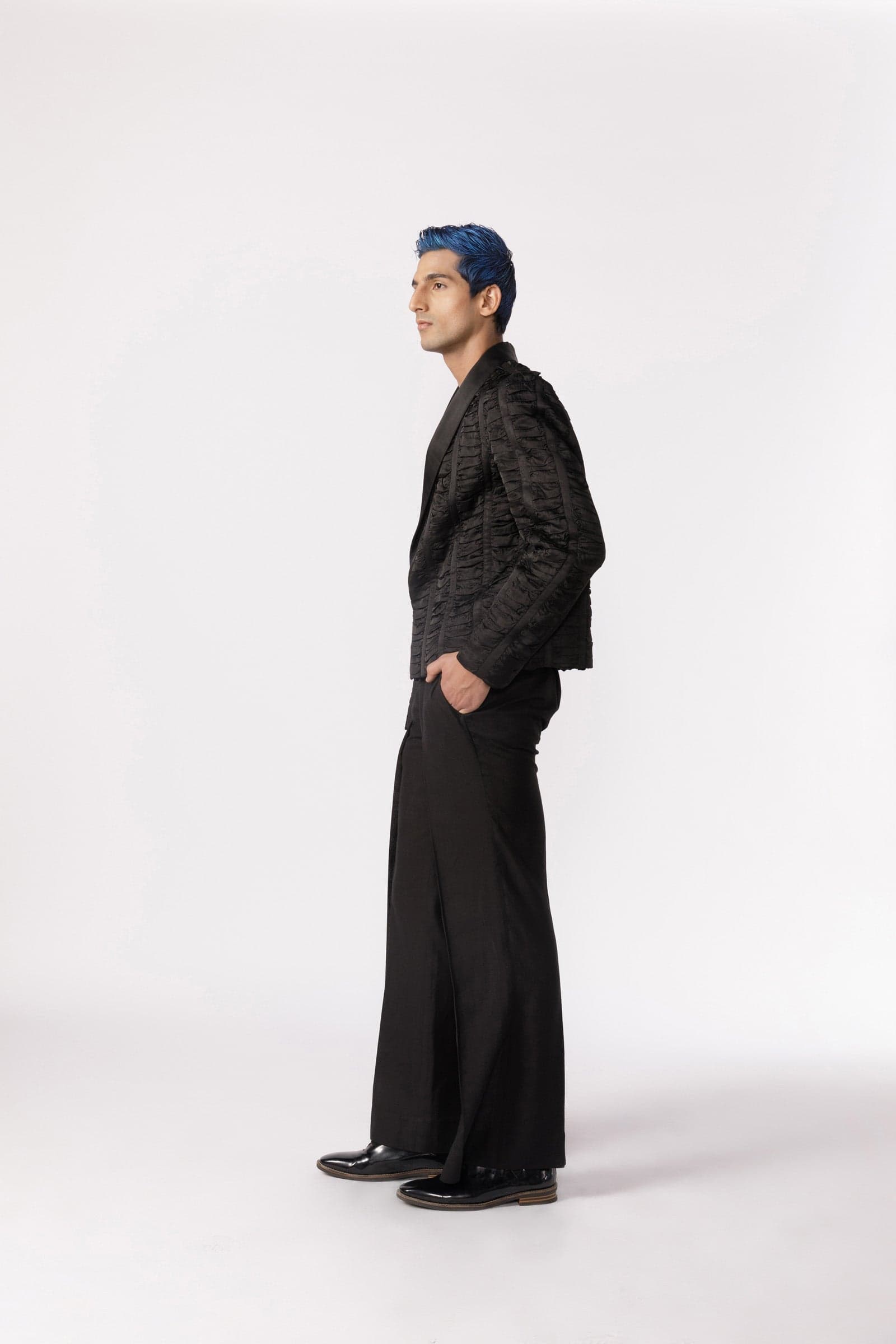 Thumbnail preview #2 for Ruched cropped blazer
