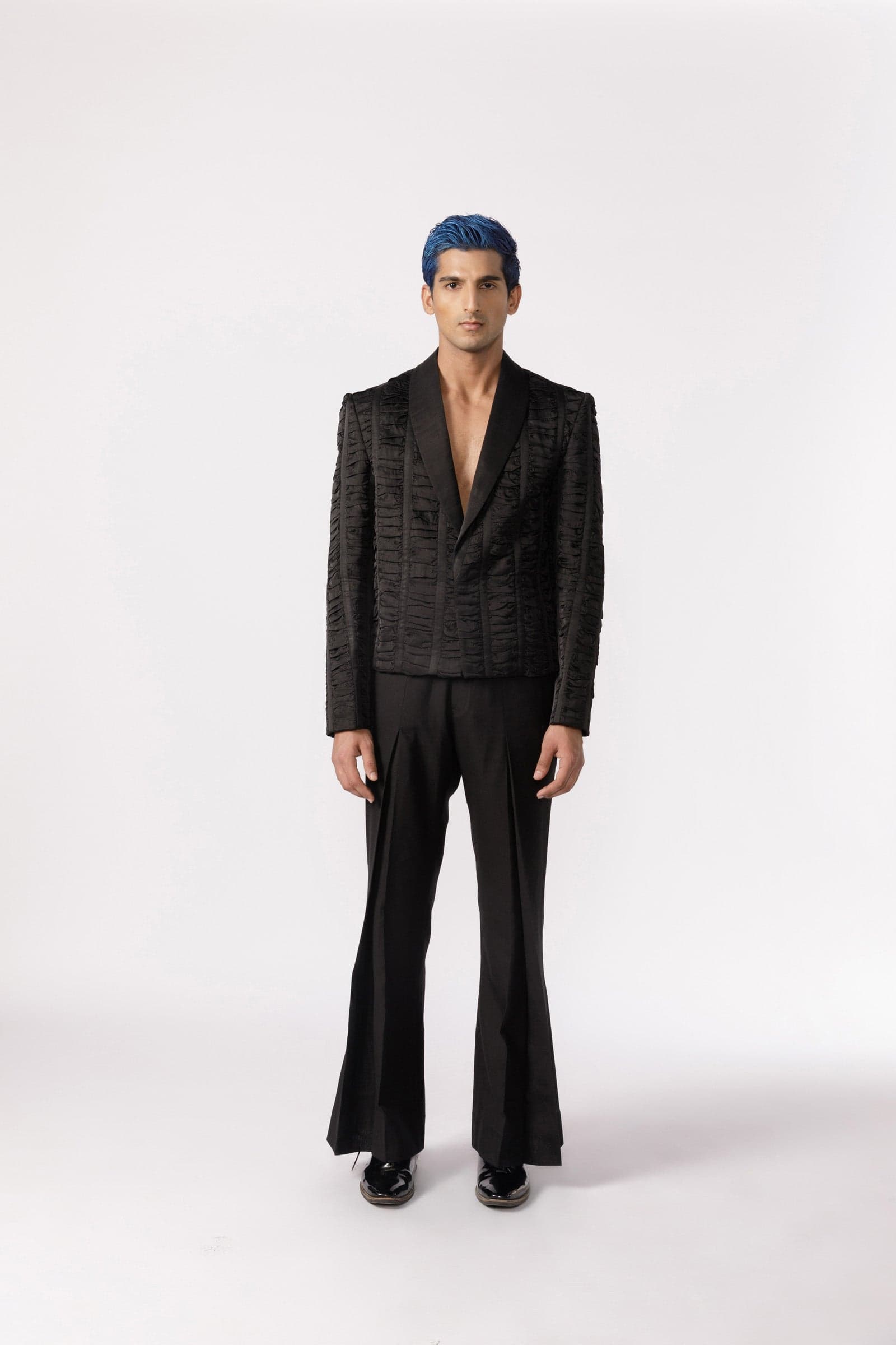 Thumbnail preview #3 for Ruched cropped blazer