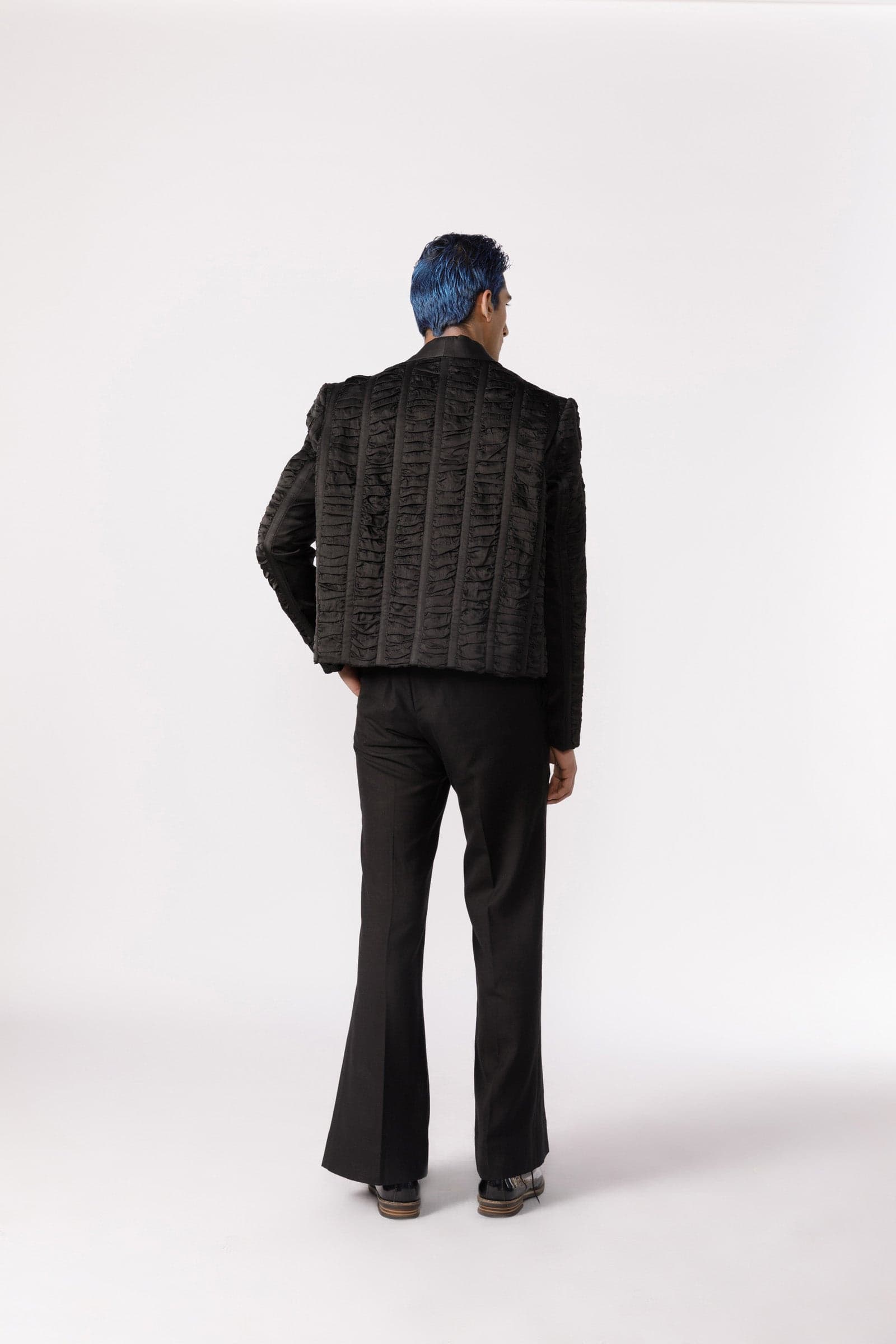 Thumbnail preview #4 for Ruched cropped blazer