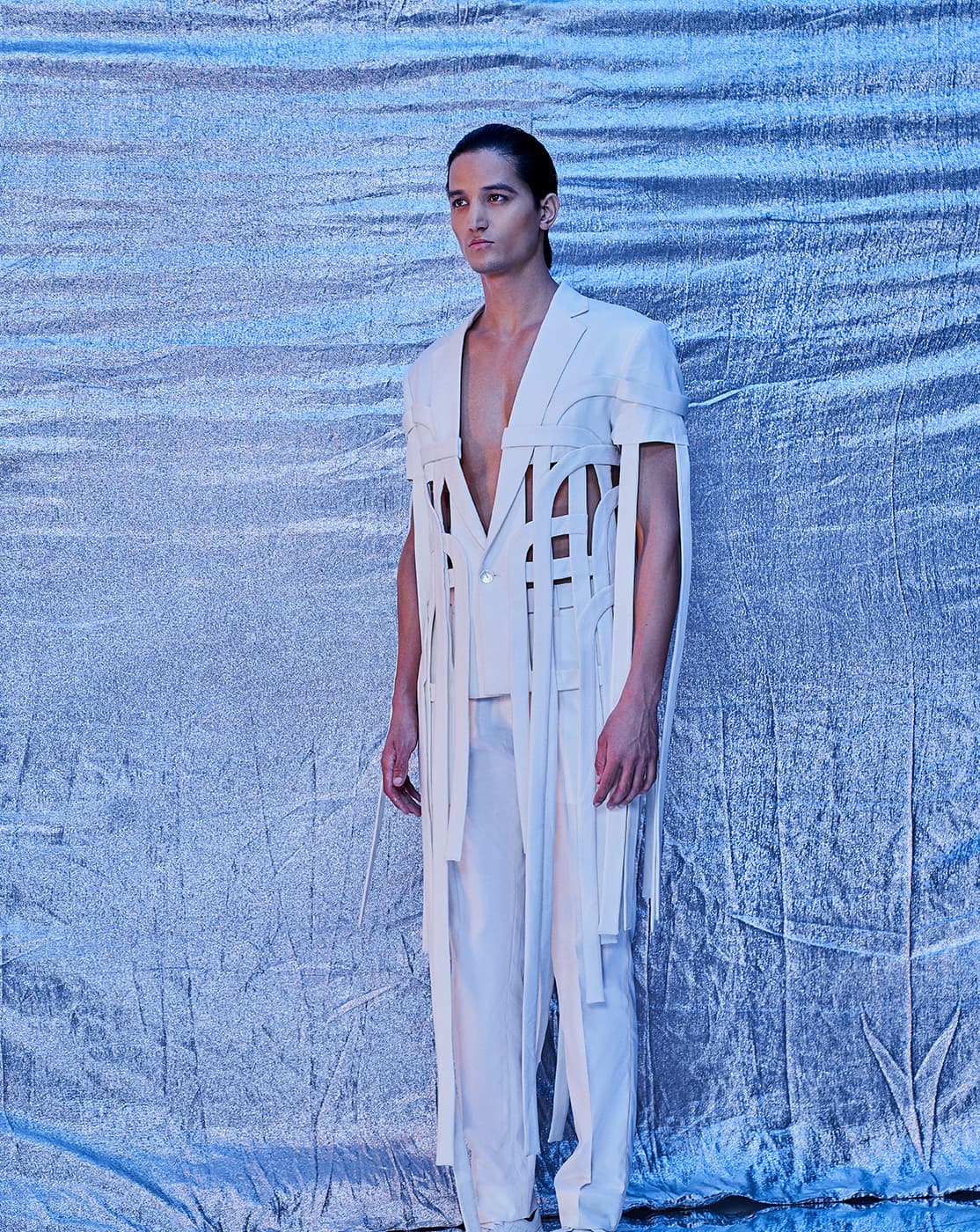 Thumbnail preview #0 for Streamline Moderne Fringed Trench