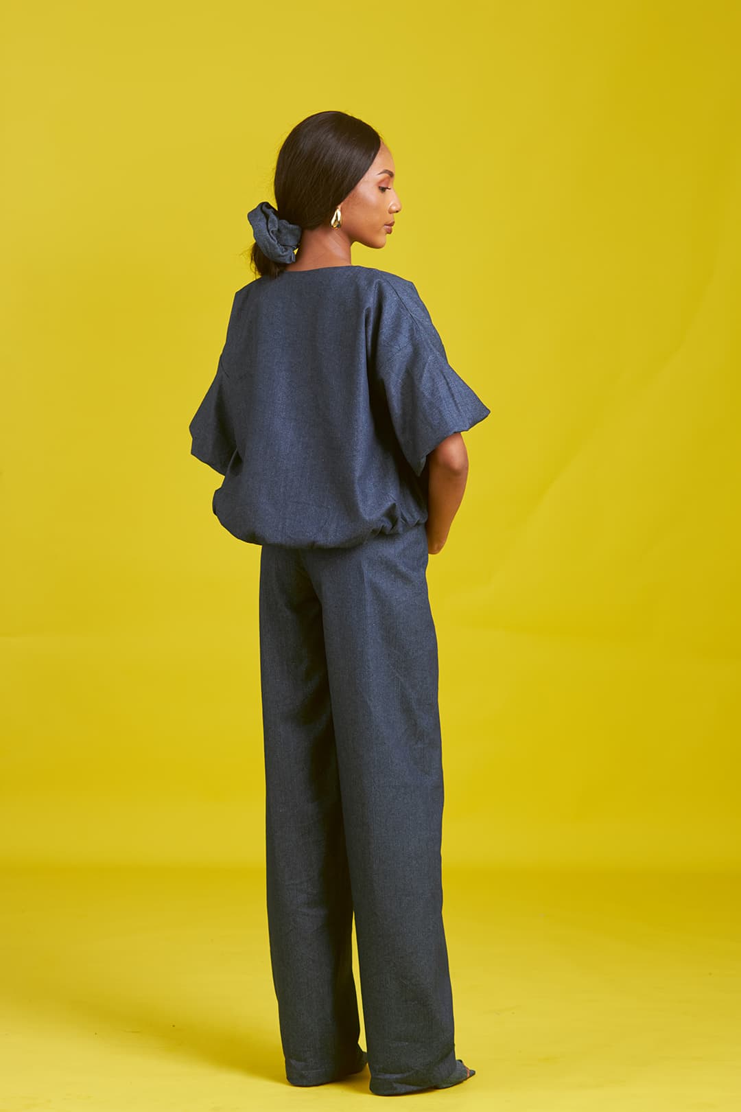 Thumbnail preview #1 for Amaka Denim Pants Set