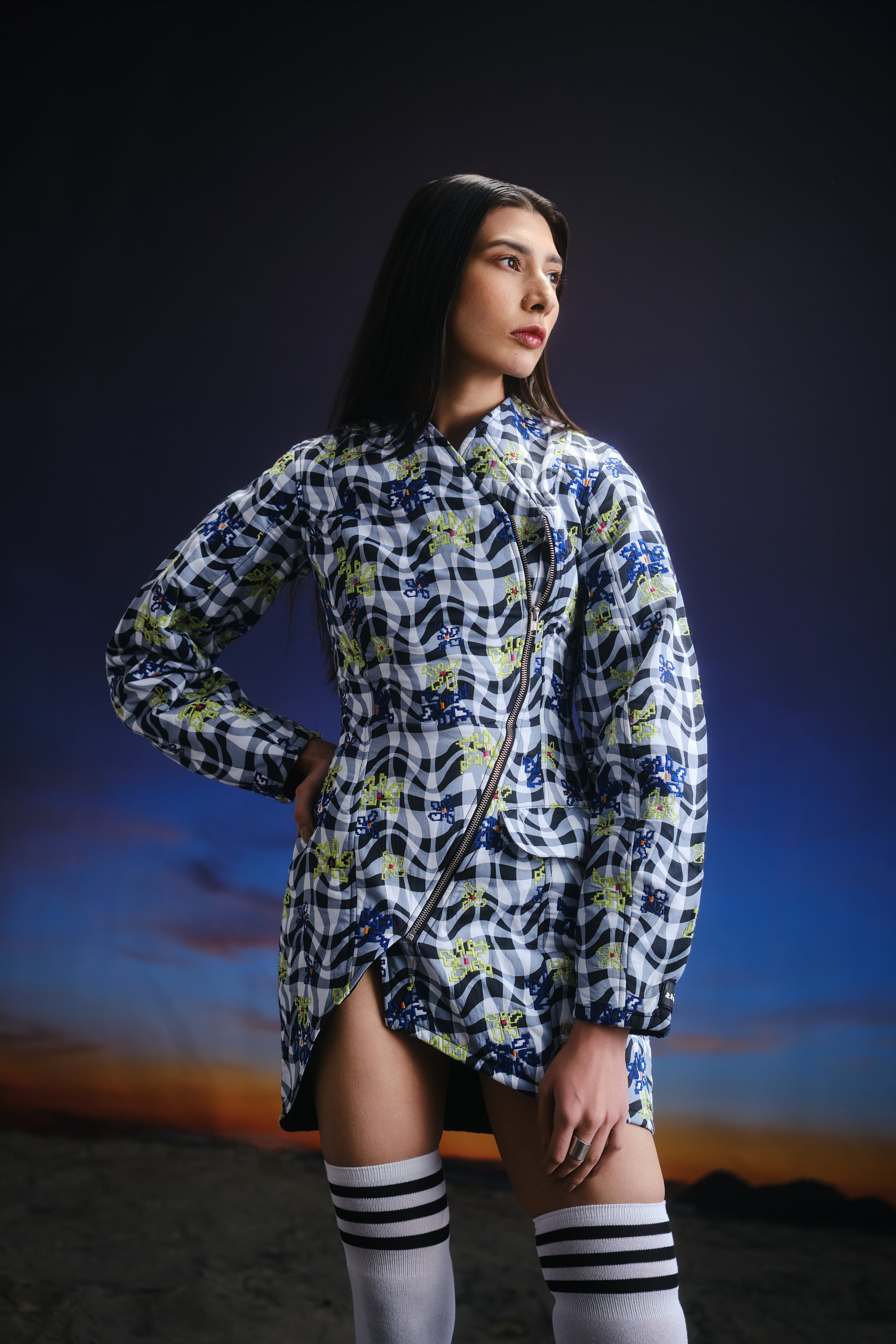 Thumbnail preview #7 for Warped Realities Quilted Dress
