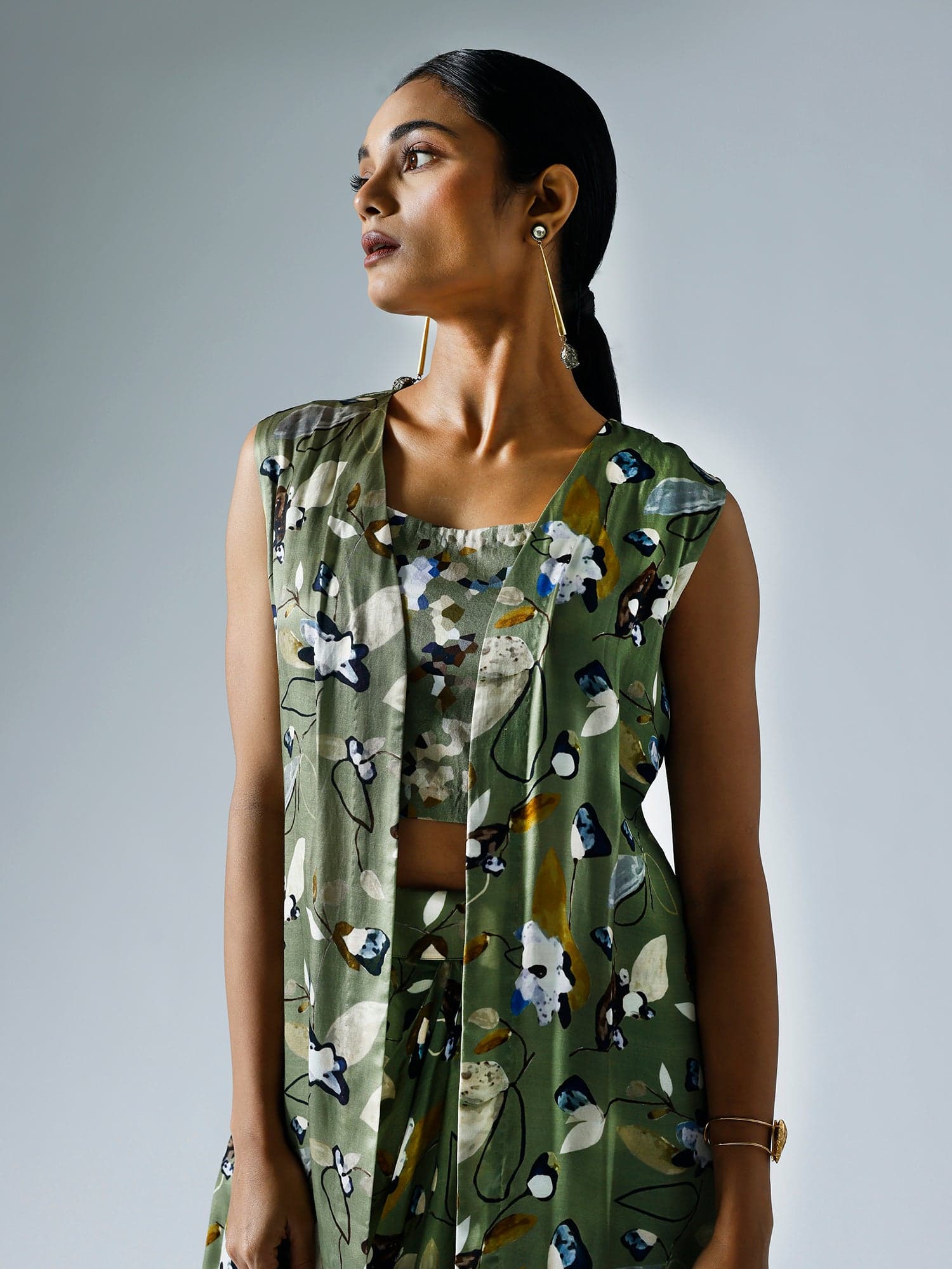 Thumbnail preview #4 for Vivid Green Jacket Skirt Co-ord Set