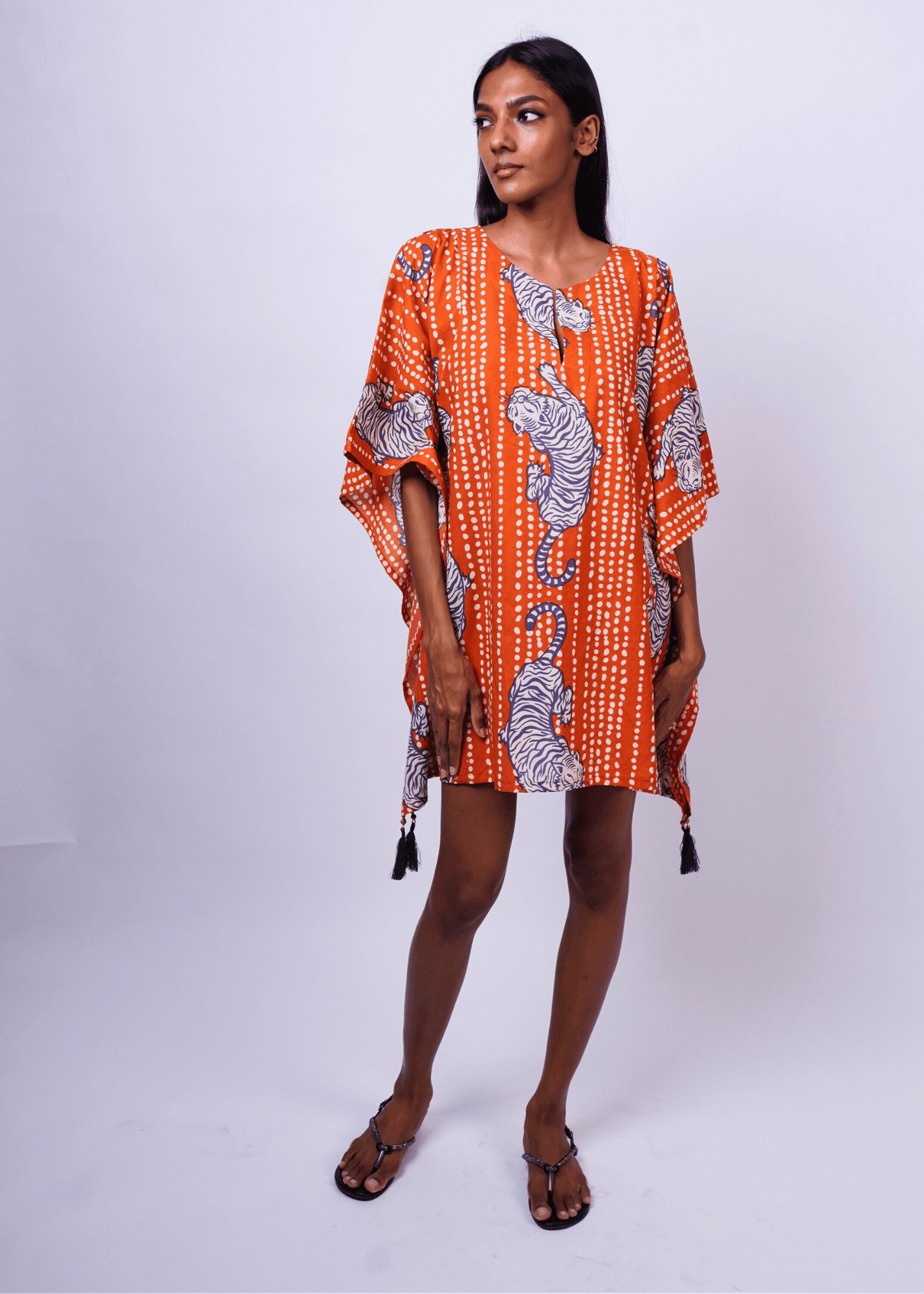 Short Caftan - Earth Tiger, a product by Azurina