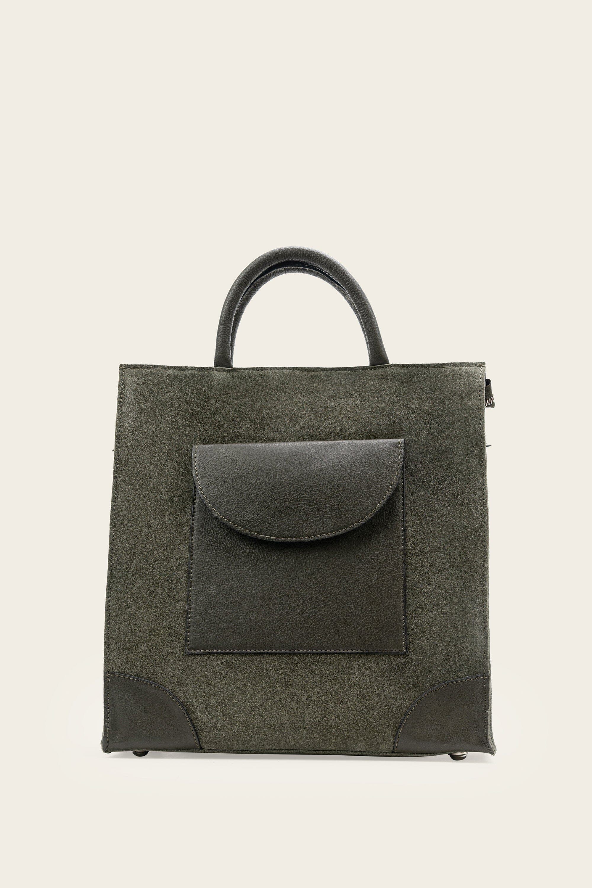 Thumbnail preview #0 for Box Tote in Olive Green -Size 14