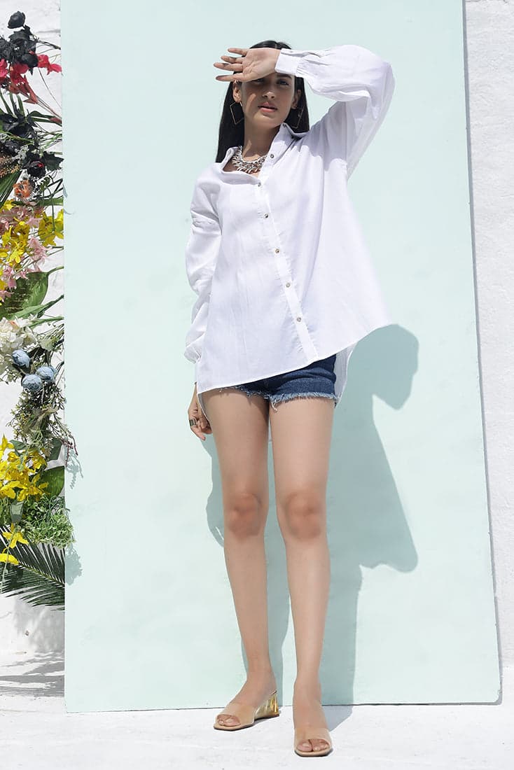 Thumbnail preview #1 for AUTUMN-Oversized White Shirt