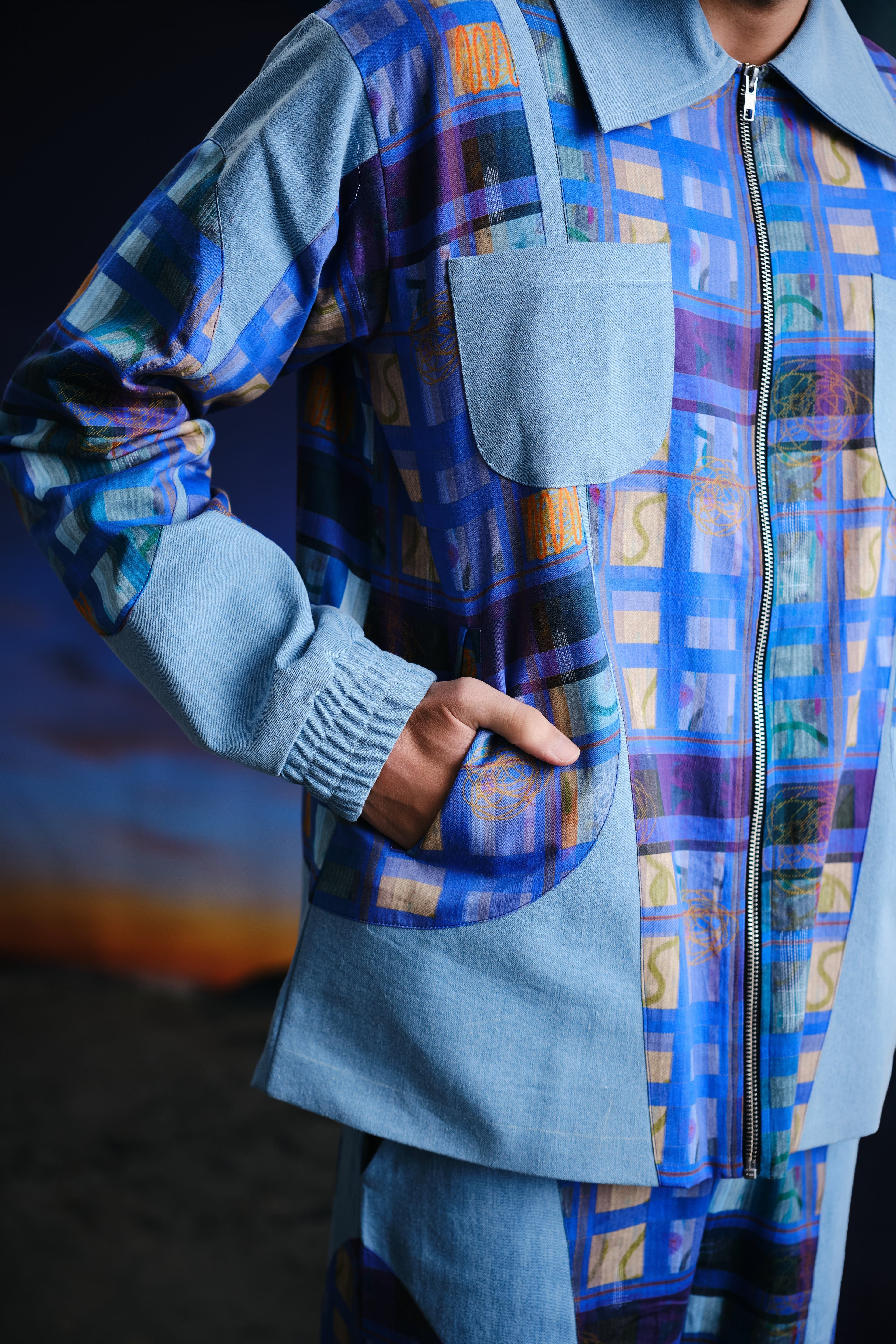 Thumbnail preview #5 for Vivid Reflections Panelled Denim set