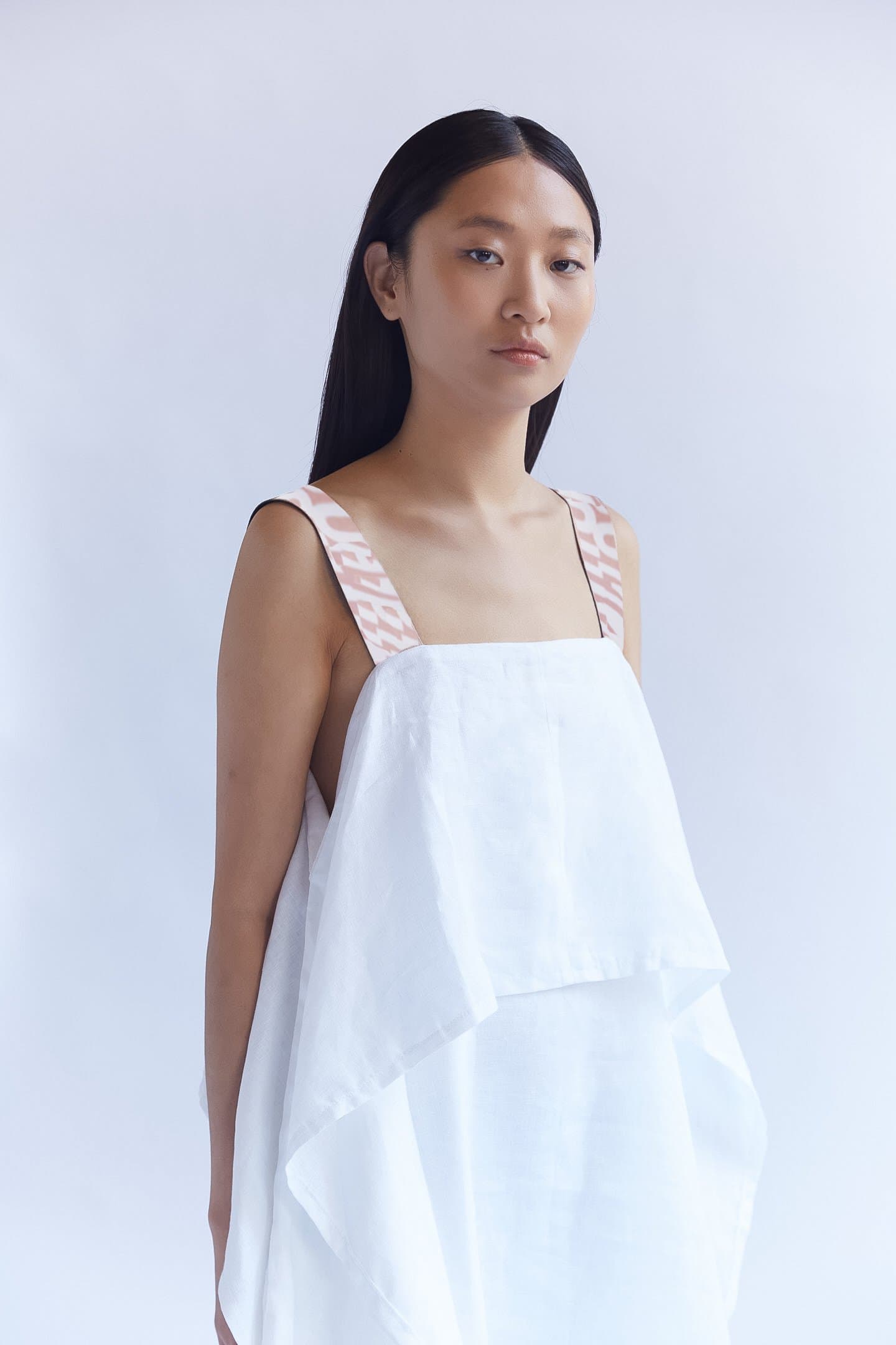 Thumbnail preview #1 for White Linen Dress: Item 004 White