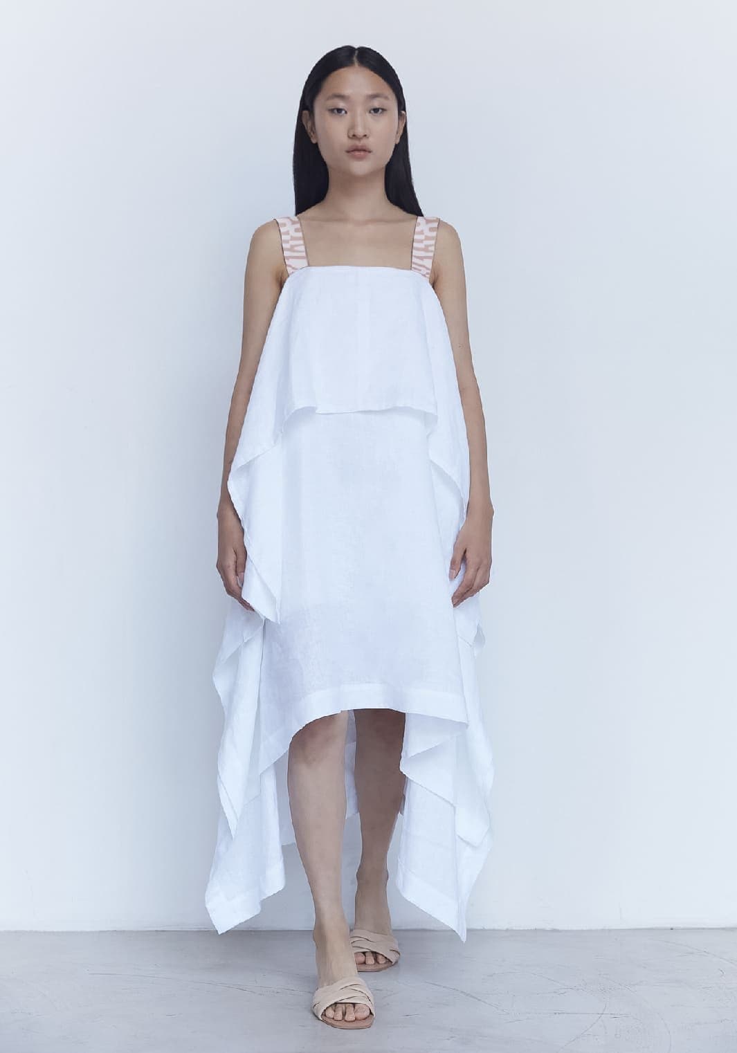 Thumbnail preview #0 for White Linen Dress: Item 004 White