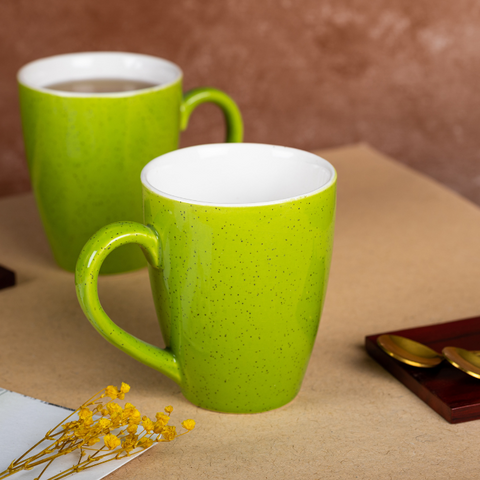 Thumbnail preview #3 for Green Solid Color Ceramic Coffee Mug