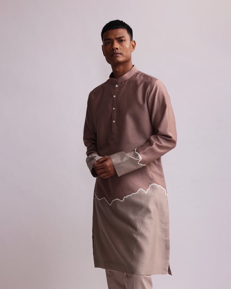 Thumbnail preview #2 for HALF AND HALF KURTA WITH MATCHING PANTS