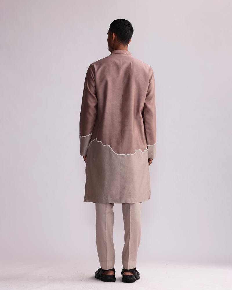 Thumbnail preview #1 for HALF AND HALF KURTA WITH MATCHING PANTS