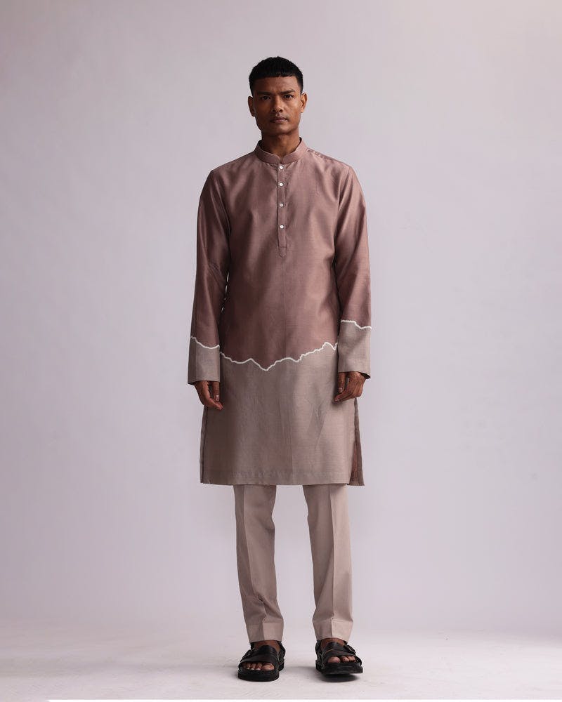 Thumbnail preview #0 for HALF AND HALF KURTA WITH MATCHING PANTS