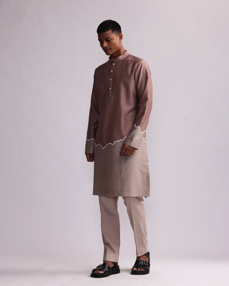 Thumbnail preview #3 for HALF AND HALF KURTA WITH MATCHING PANTS