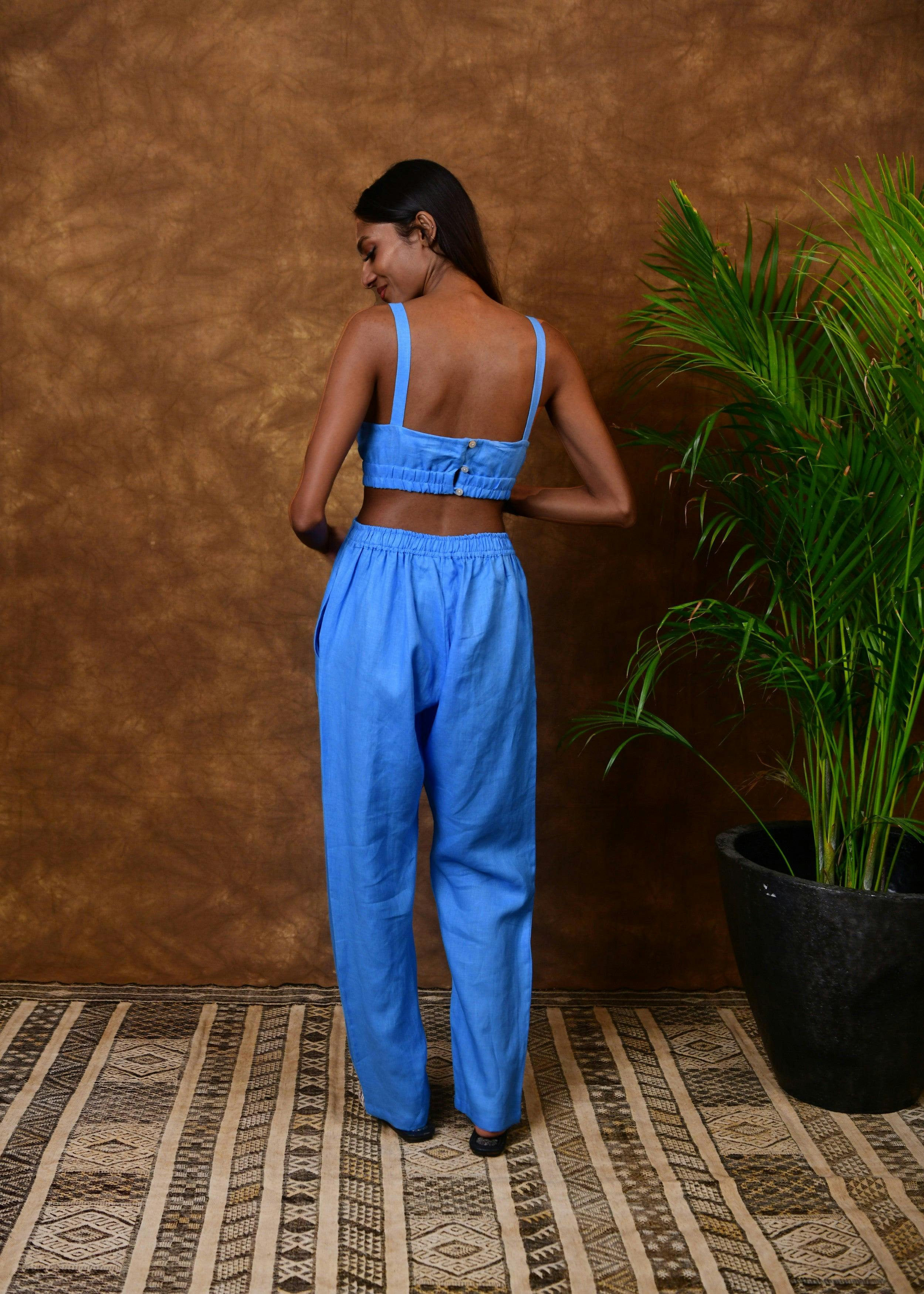 Thumbnail preview #3 for Marina Crop Pant - Sunday Blue